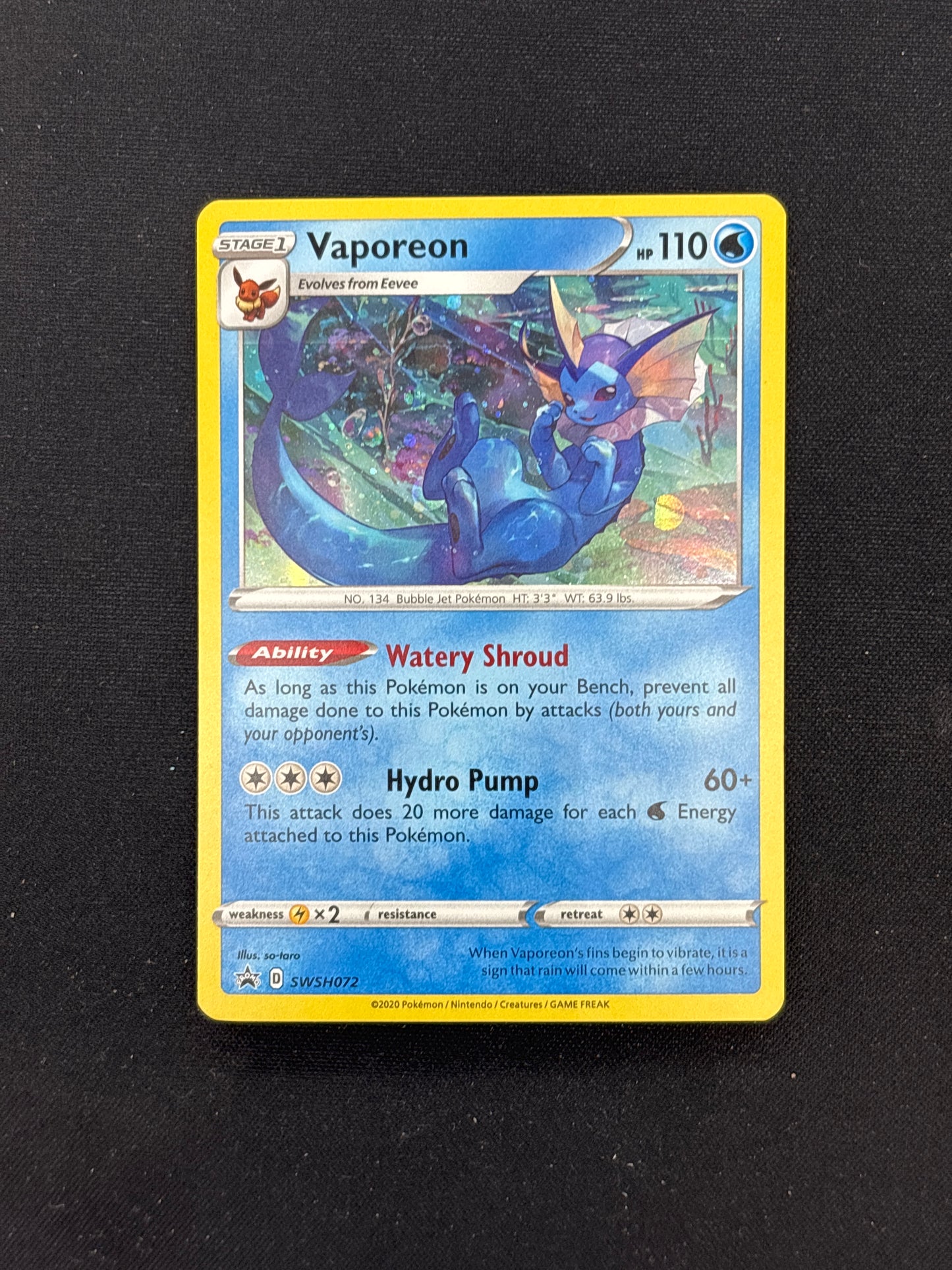 Auction Lot 275: Vaporeon Cosmo Holo Card Conditions Vary