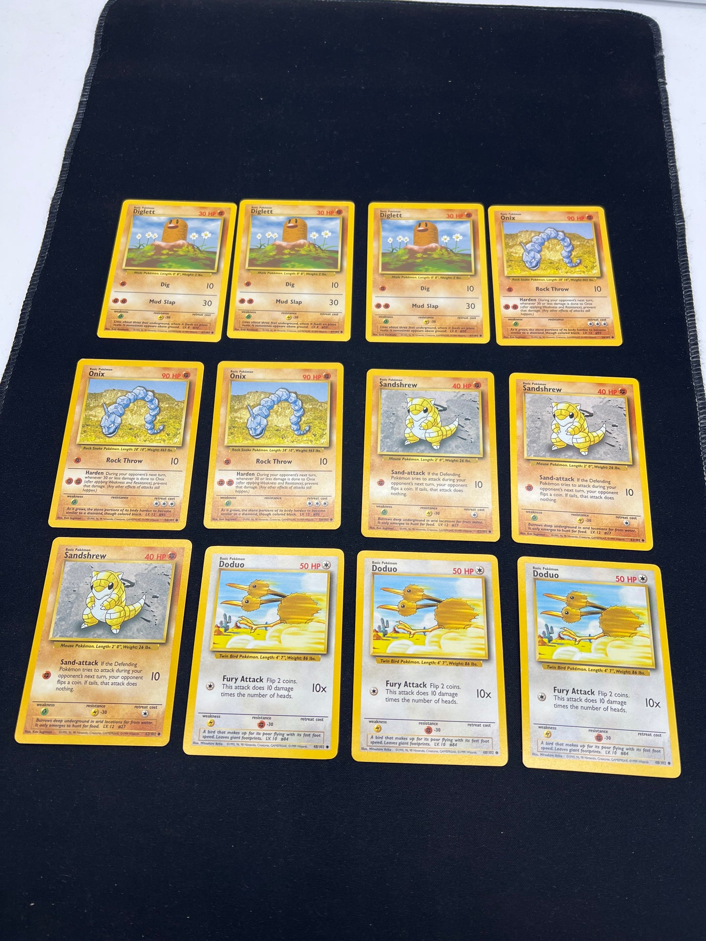 Auction Lot 159: Pokemon Cards Lot of 12 Common WOTC Base Set Conditions Vary