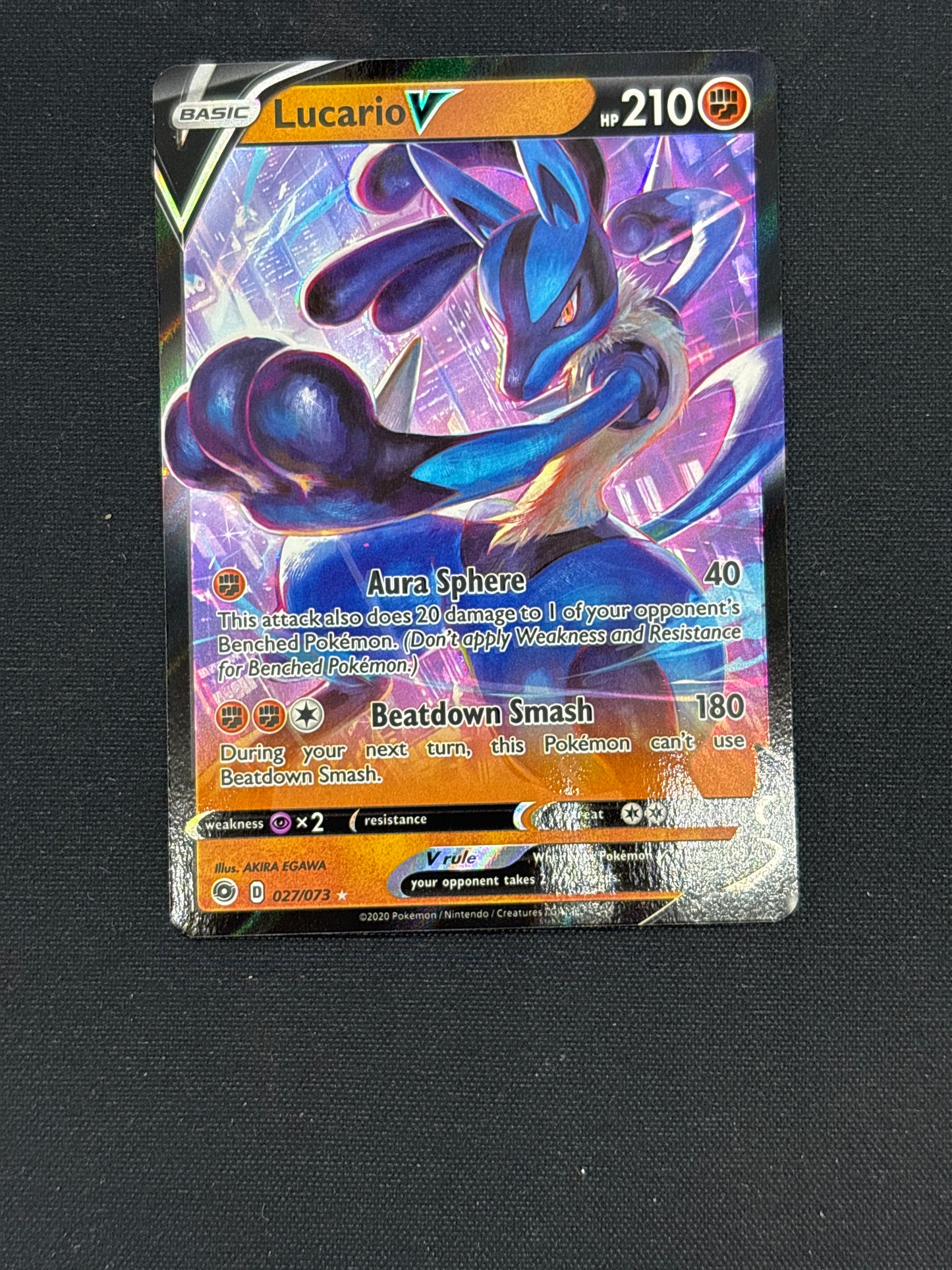 Auction Lot 226: Lucario Full Art V Card Conditions Vary