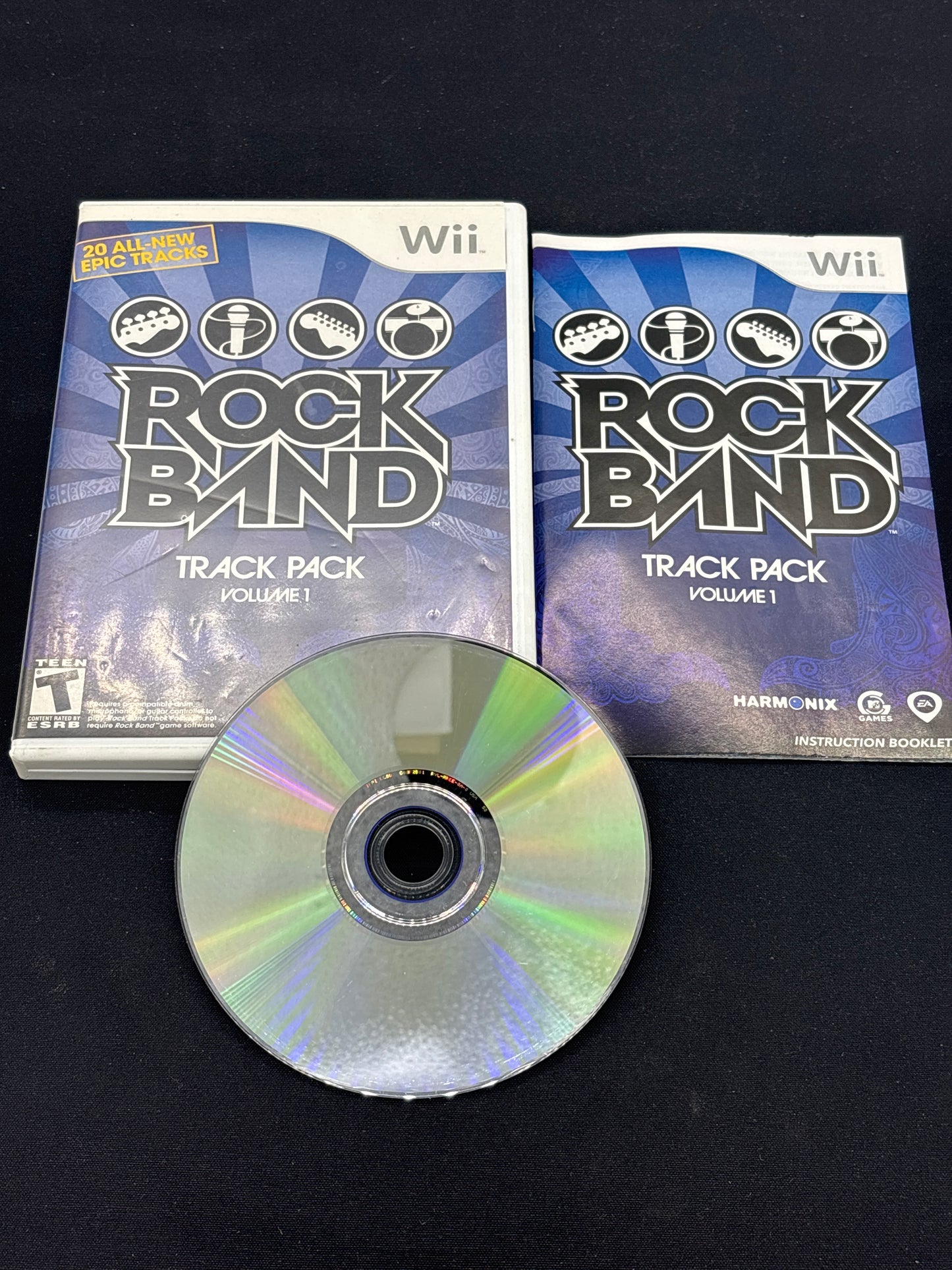 Auction Lot 295: Rock Band Track Pack Vol 1 Video Game Nintendo WII CIB