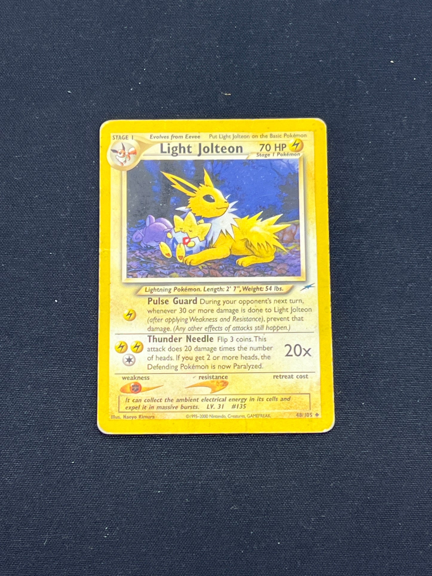 Auction Lot 4: Pokémon Cards Light Jolteon 48/105 Neo Destiny Conditions Vary