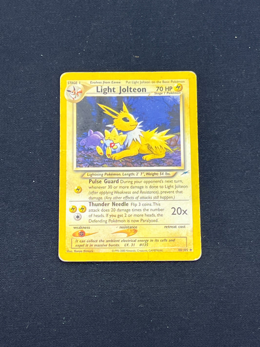Auction Lot 4: Pokémon Cards Light Jolteon 48/105 Neo Destiny Conditions Vary