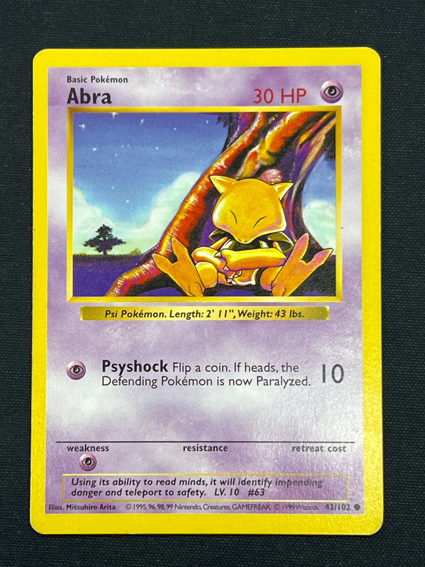Auction Lot 417: Pokemon Cards Abra Shadowless Base Set Conditions Vary