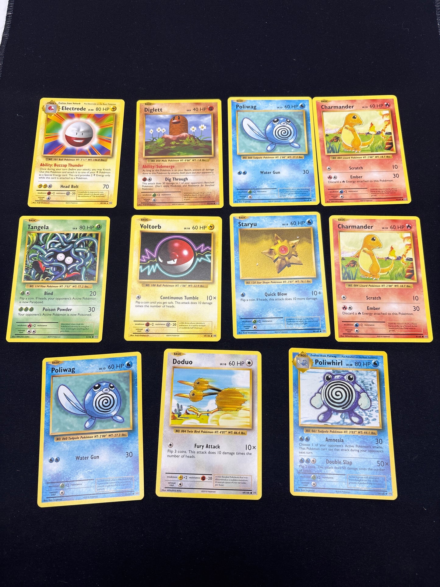 Auction Lot 121: Pokemon Cards Assorted Lot of 11 XY Evolutions Commons Uncommons Conditions Vary