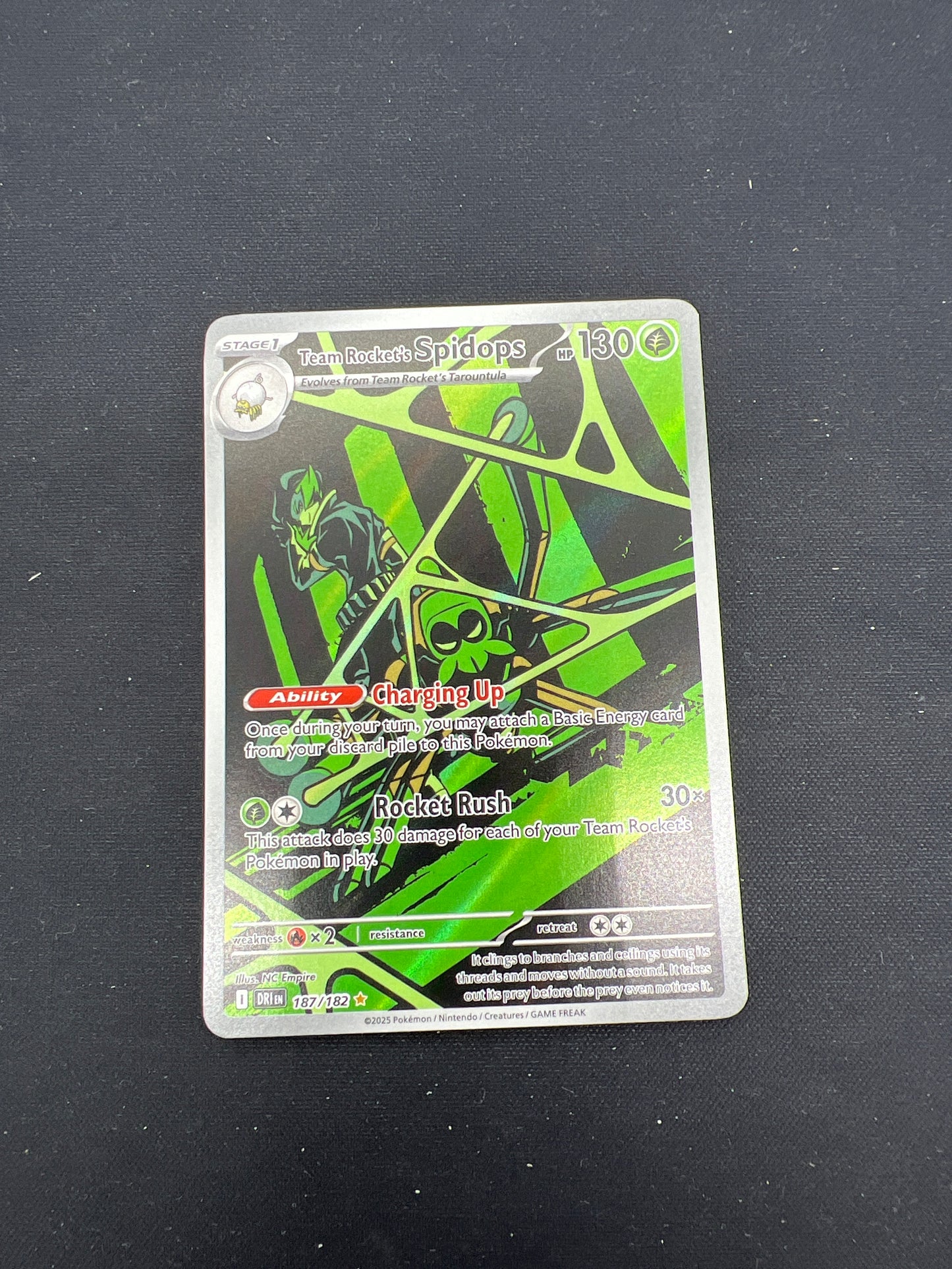Auction Lot 206: Pokemon Cards Team Rocket's Spidops IR Destined Rivals Conditions Vary