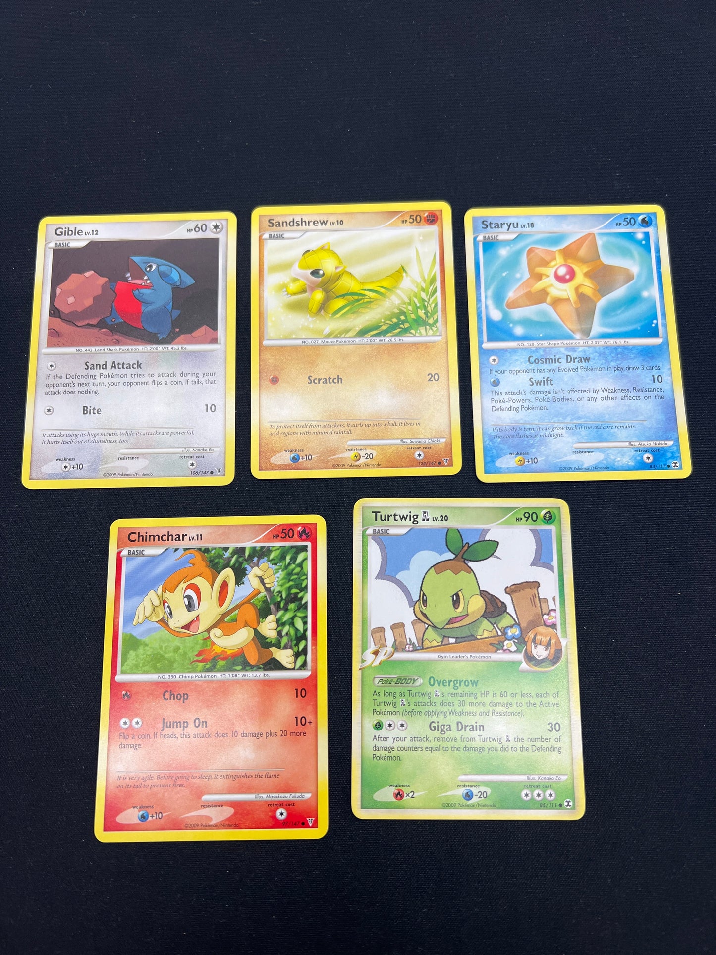 Auction Lot 318: Pokemon Cards Assorted Lot of 5 Mid Era Commons Uncommons Conditions Vary