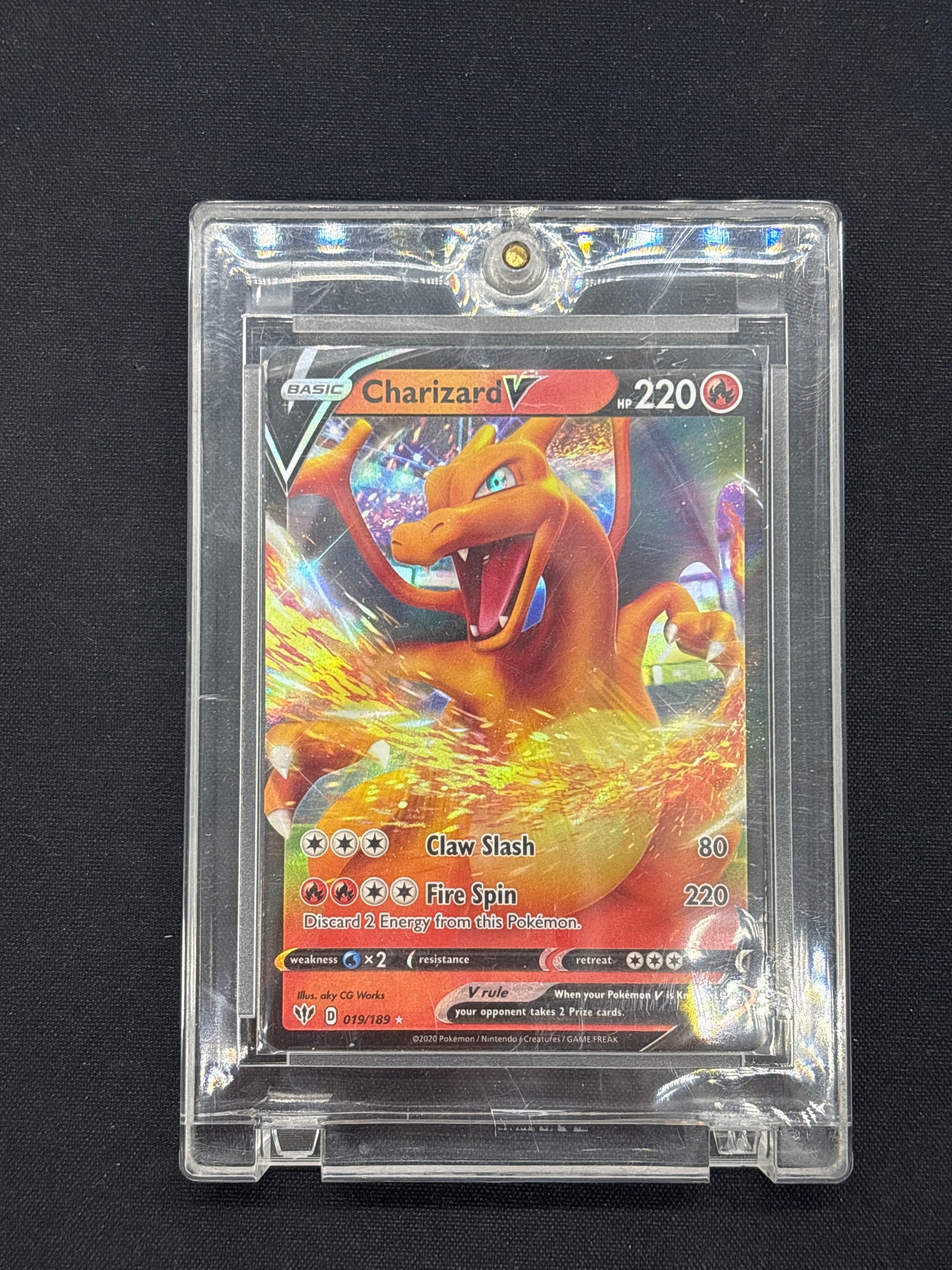 Auction Lot 50: Pokemon Cards Charizard V SWSH Darkness Ablaze Conditions Vary