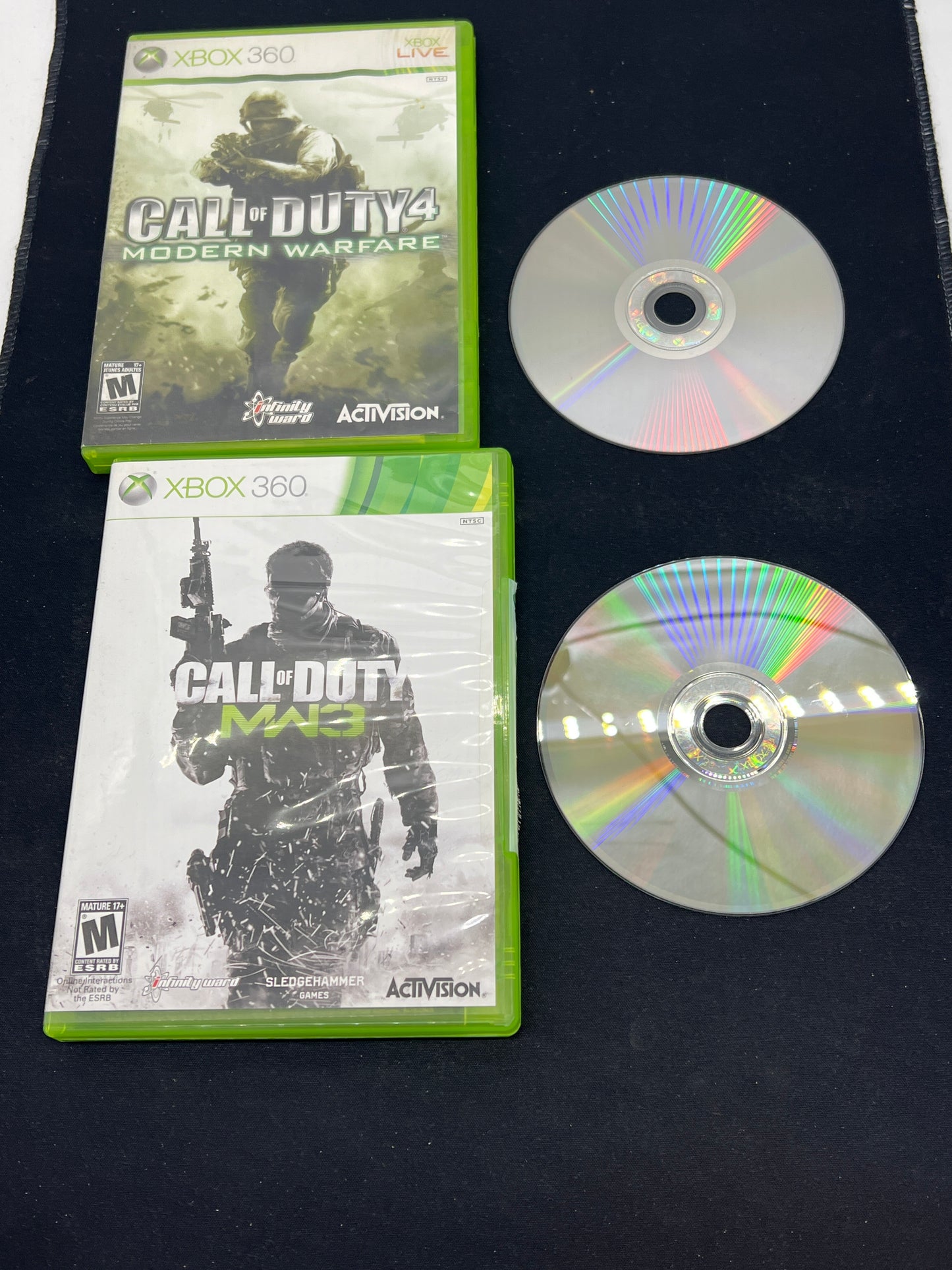Auction Lot 117: XBOX 360 Lot of 2 Assorted Call of Duty Games Disc & Case