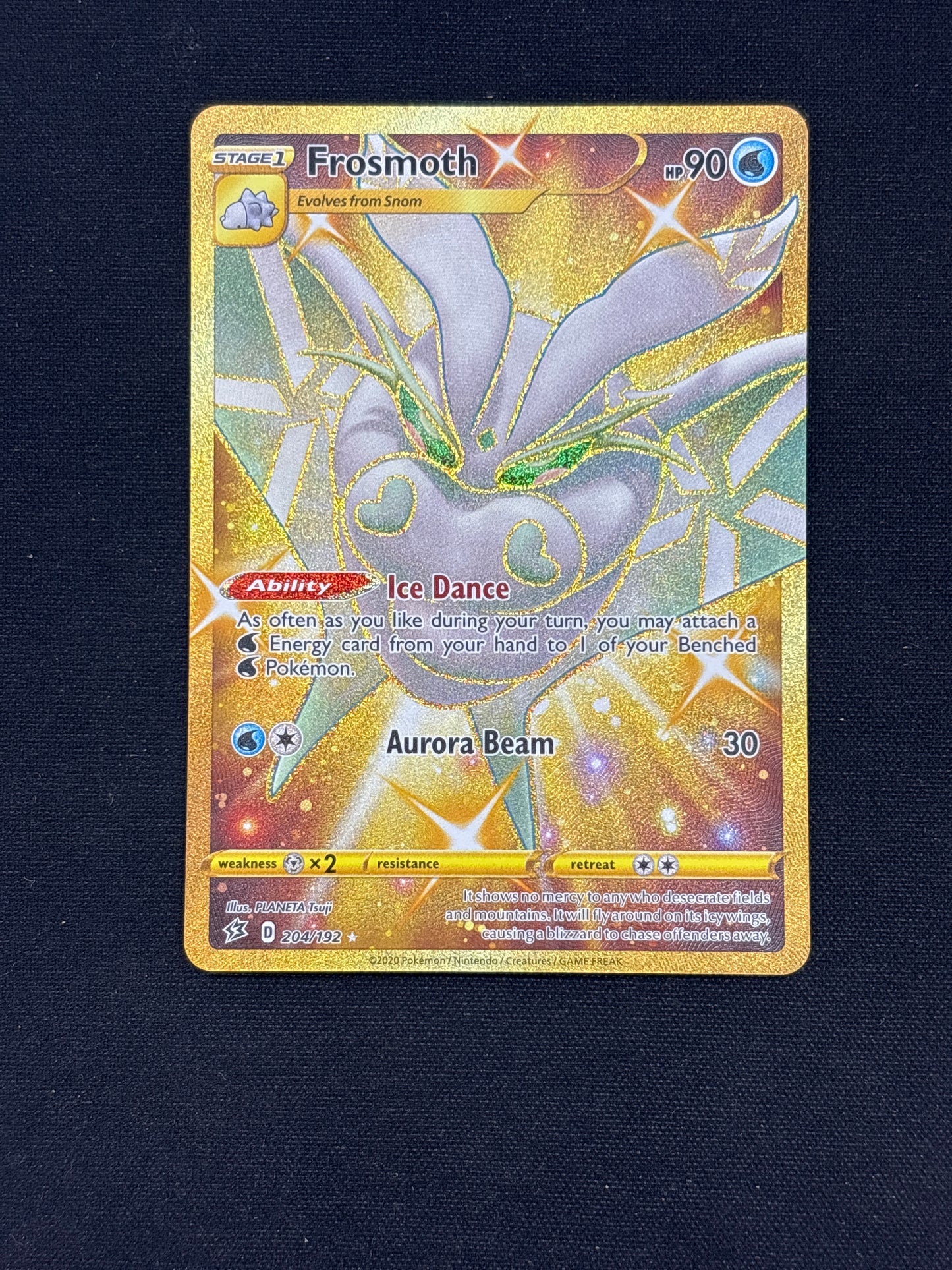 Auction Lot 227: Pokemon Card Frosmoth Gold Rebel Clash Conditions Vary