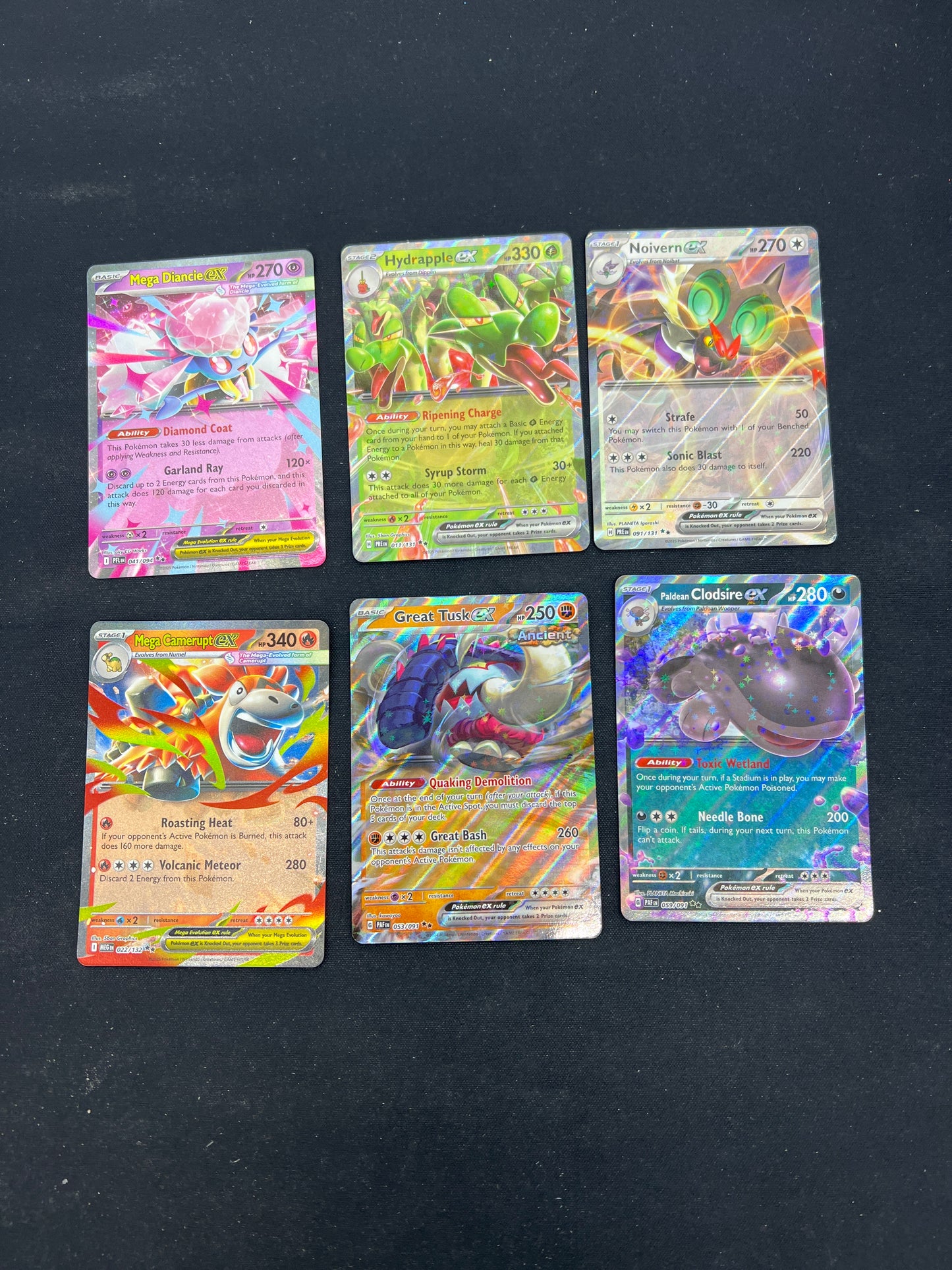Auction Lot 179: Pokemon Cards Lot of EX Ultra Rares SV & ME Conditions Vary