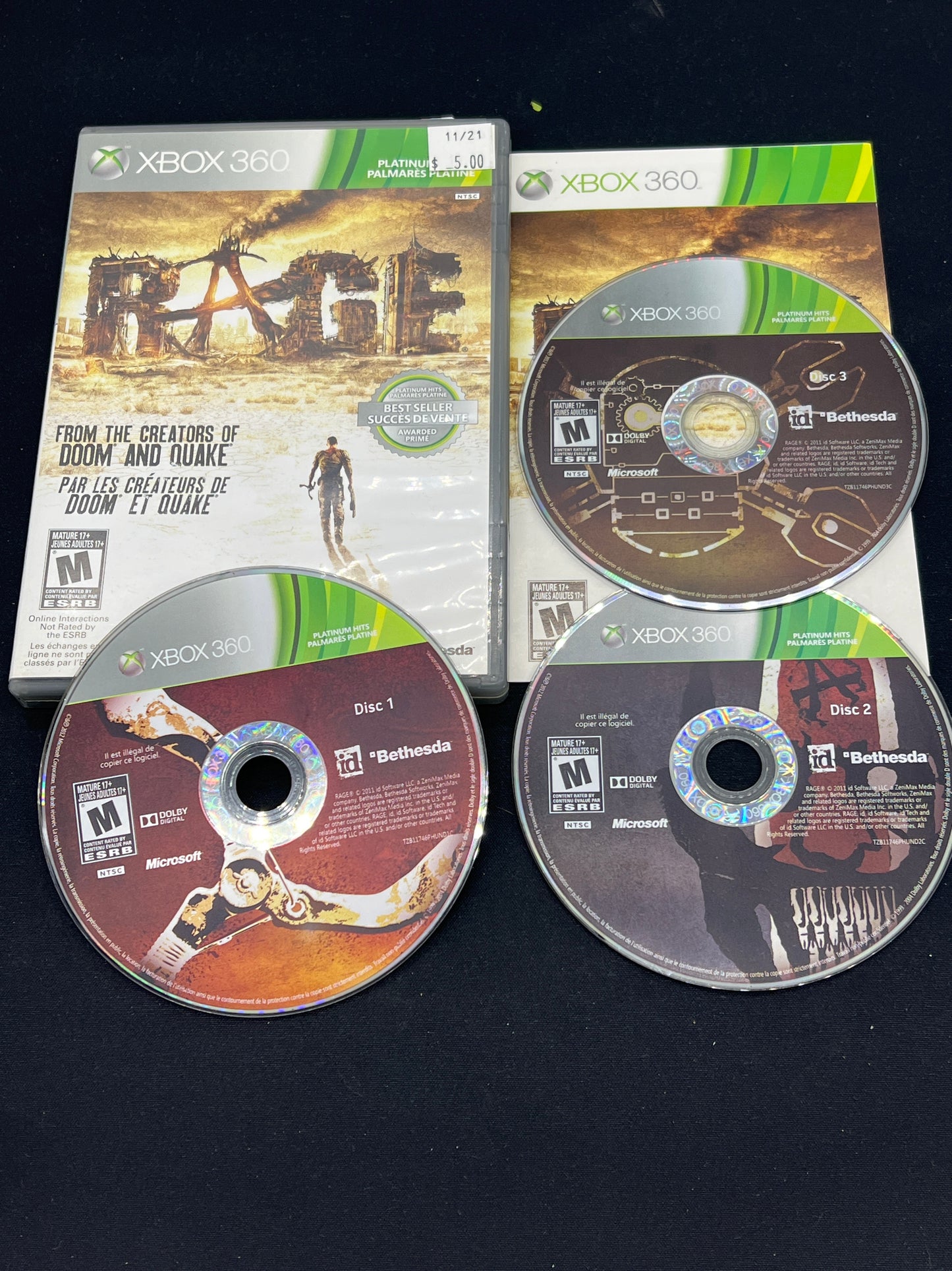 Auction Lot 168: XBOX 360 Rage CIB