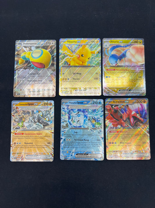 Auction Lot 304: Pokemon Cards SV EX Card Lot 3 Conditions Vary