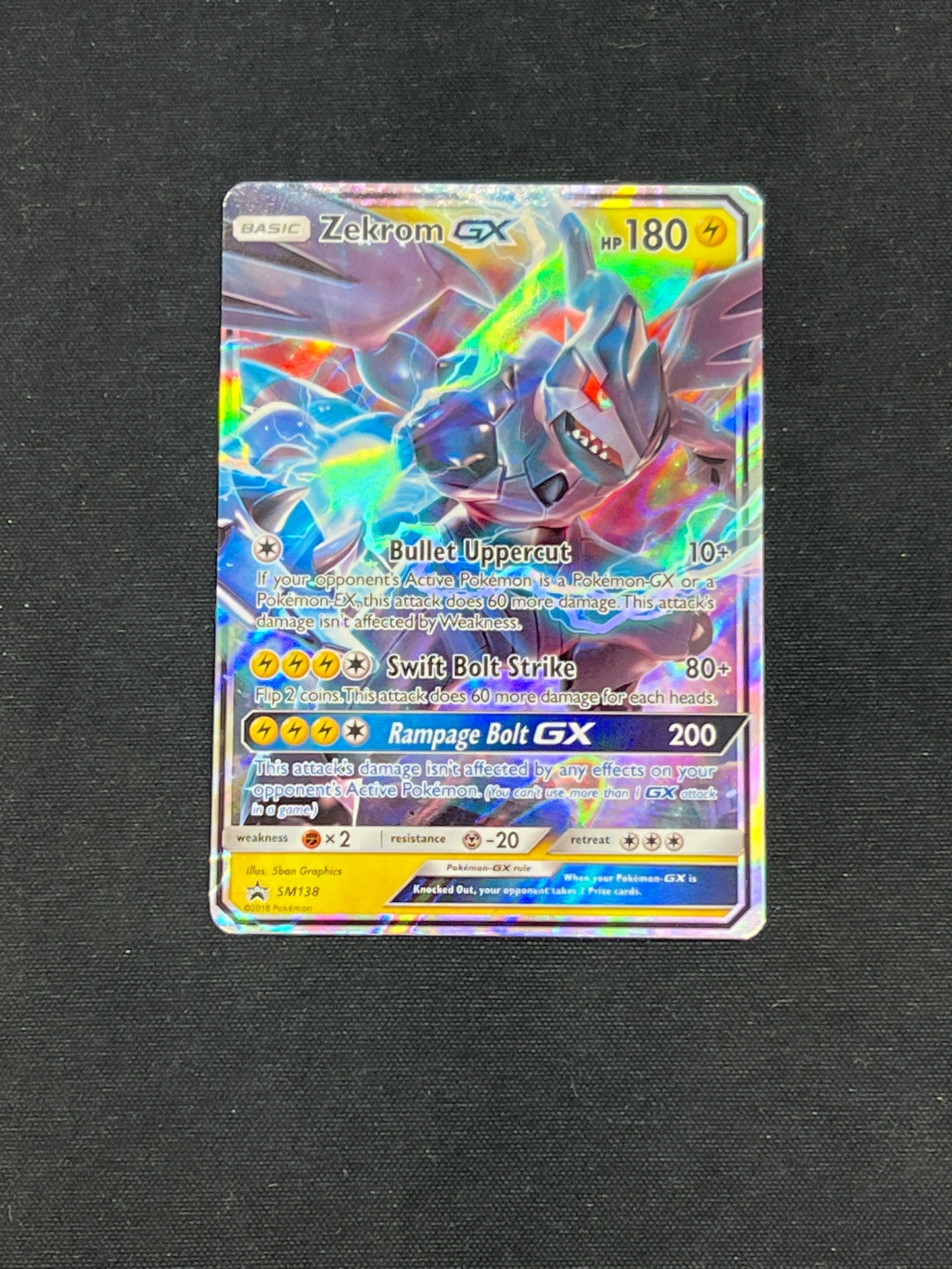 Auction Lot 268: Pokemon Cards Zekrom GX Full Art SM138 Promo Condition Vary