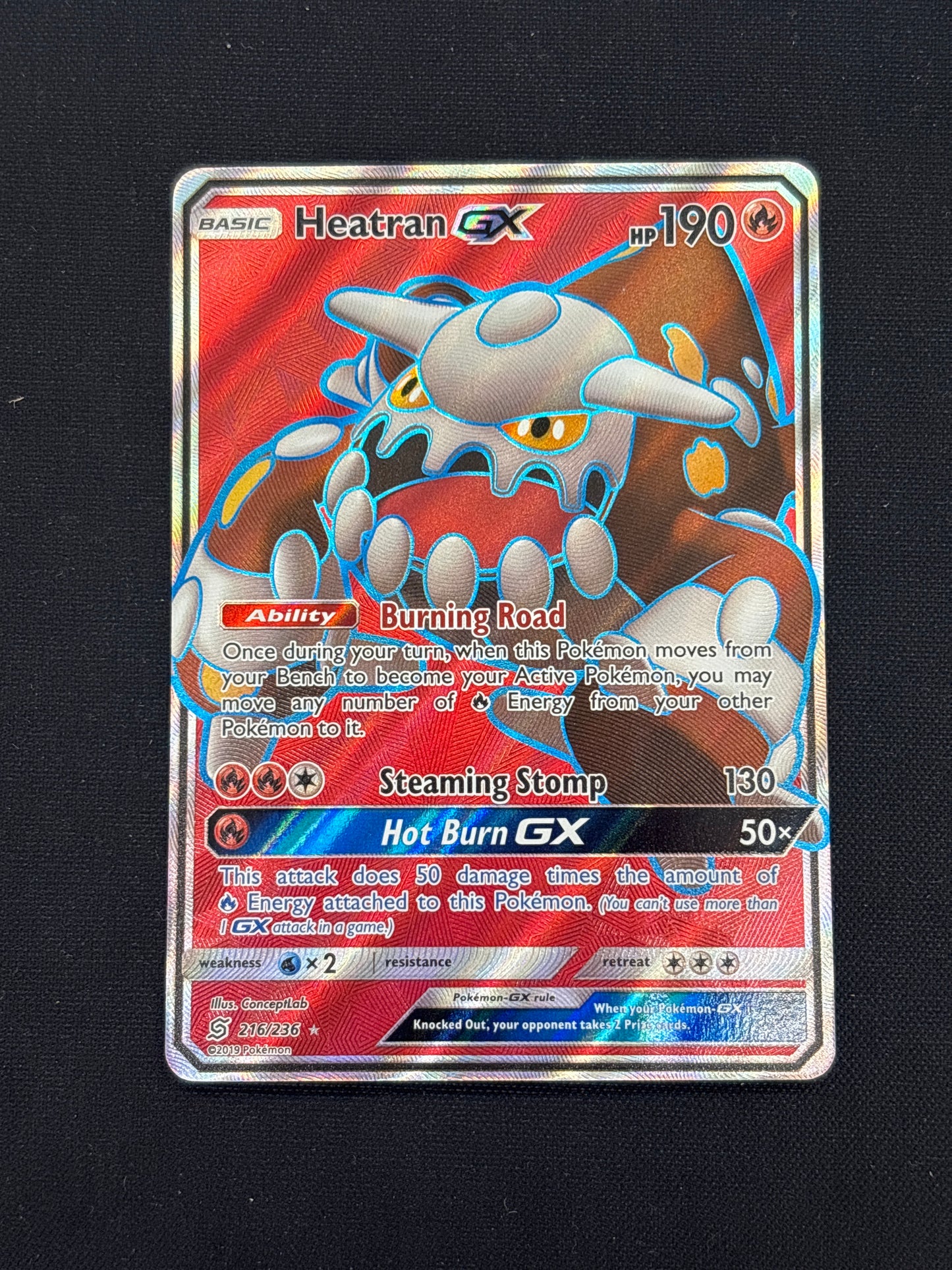 Auction Lot 335: Heatran GX Full Art Card Conditions Vary