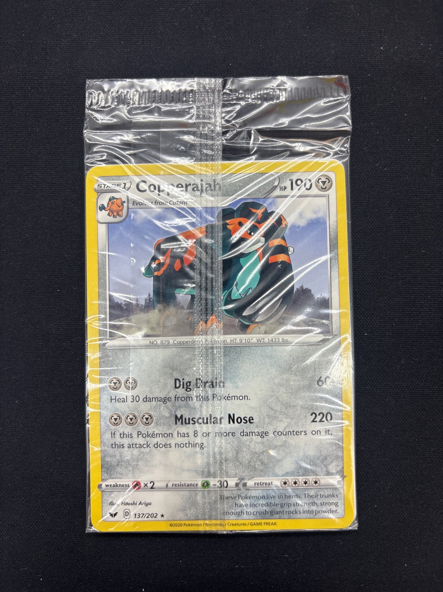 Auction Lot 267: Pokemon Card Copperajah Sealed SWSH Promo Conditions Vary