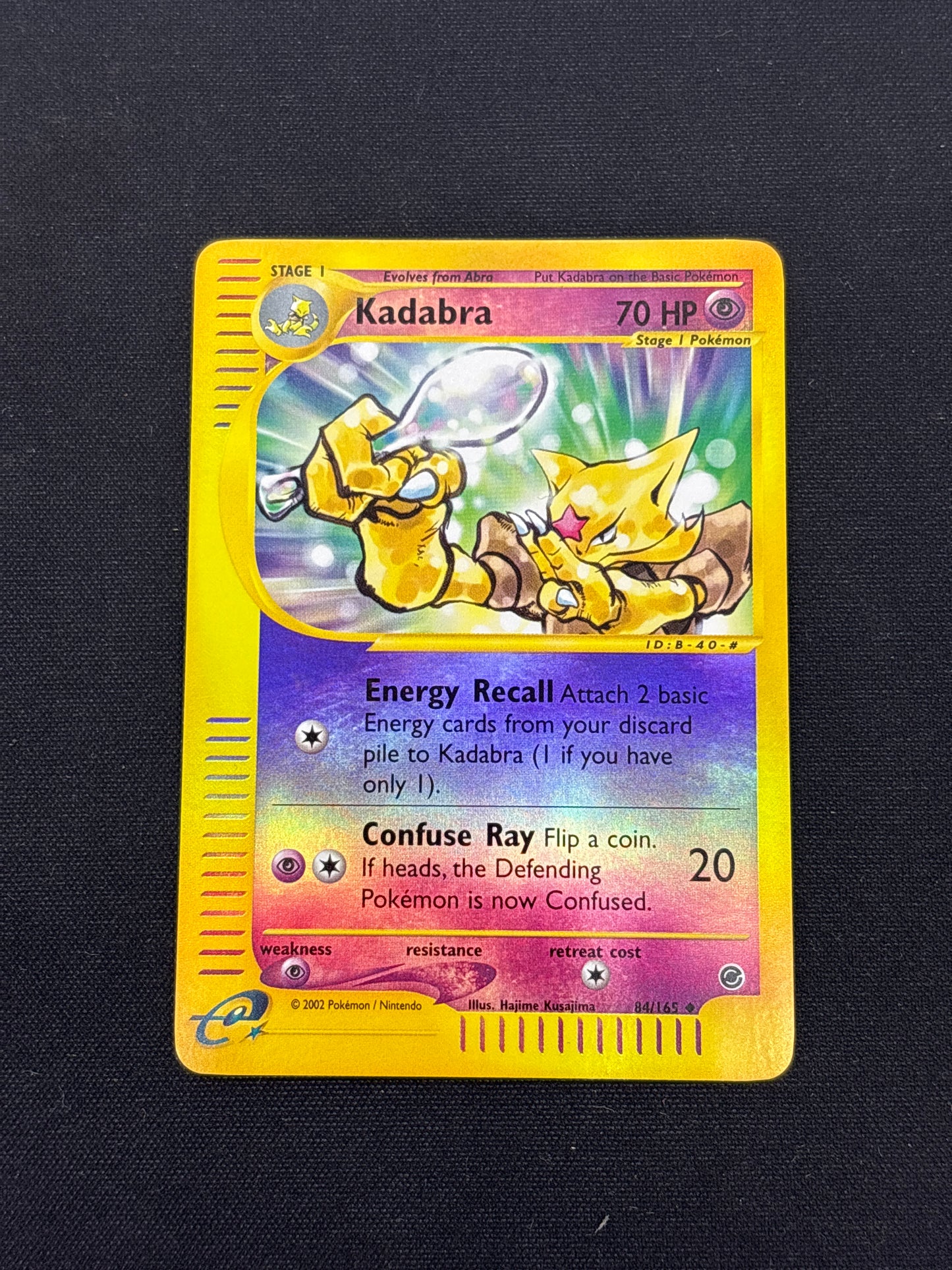 Auction Lot 96: Kadabra Reverse Foil Pokemon Expedition NM Condition