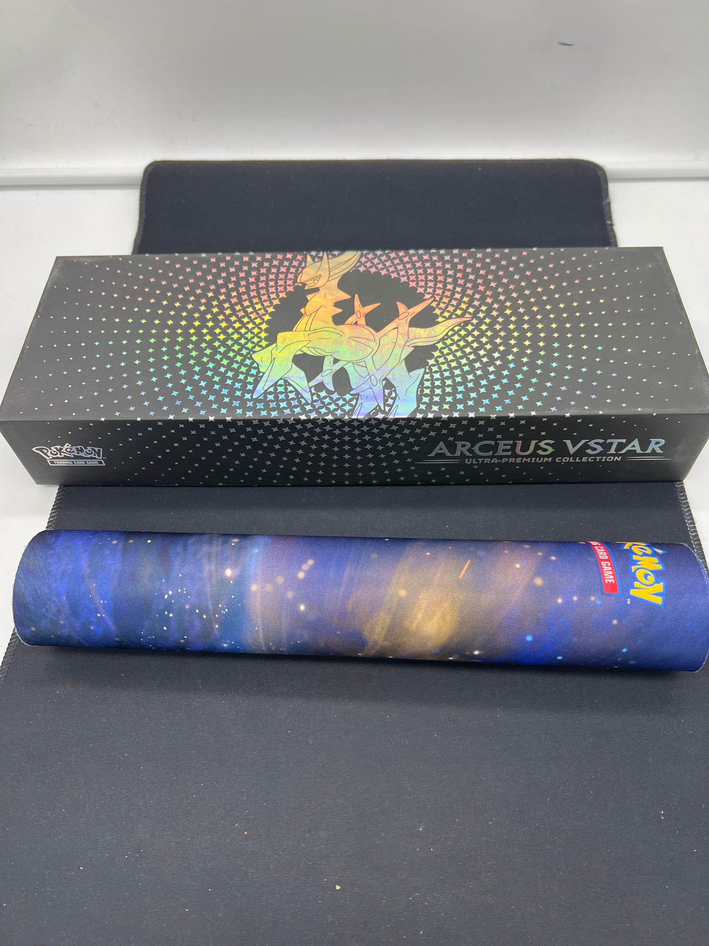 Auction Lot 282: Pokémon Arceus VSTAR UPC Empty Box and Playmat