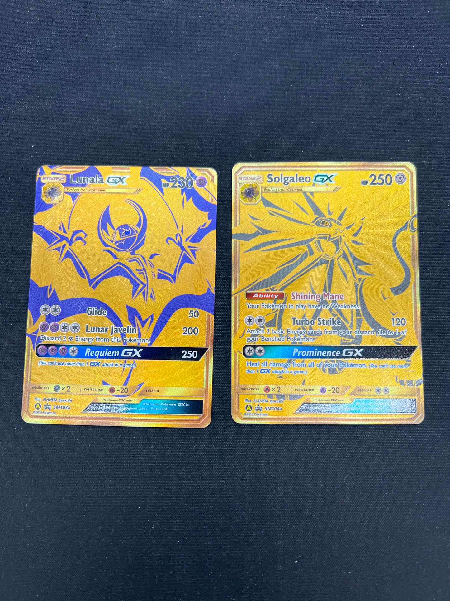 Auction Lot 315: Pokemon Cards Lot of 2 Lunala Solgaleo GX SM Promos Condition Vary