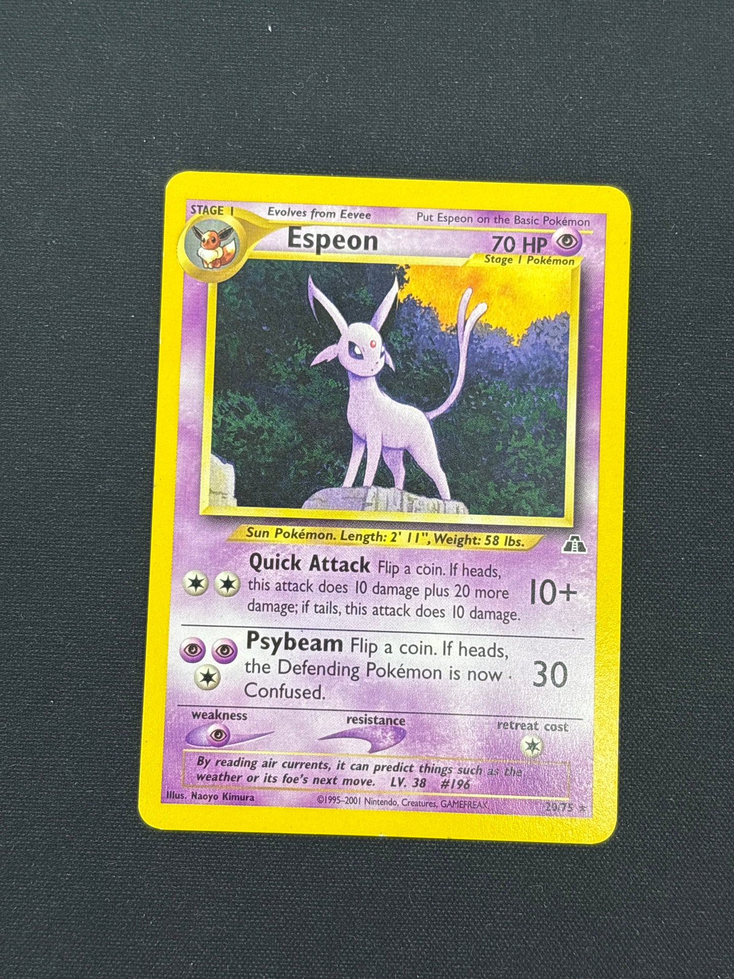 Auction Lot 163: Espeon Neo Discovery Card Conditions Vary