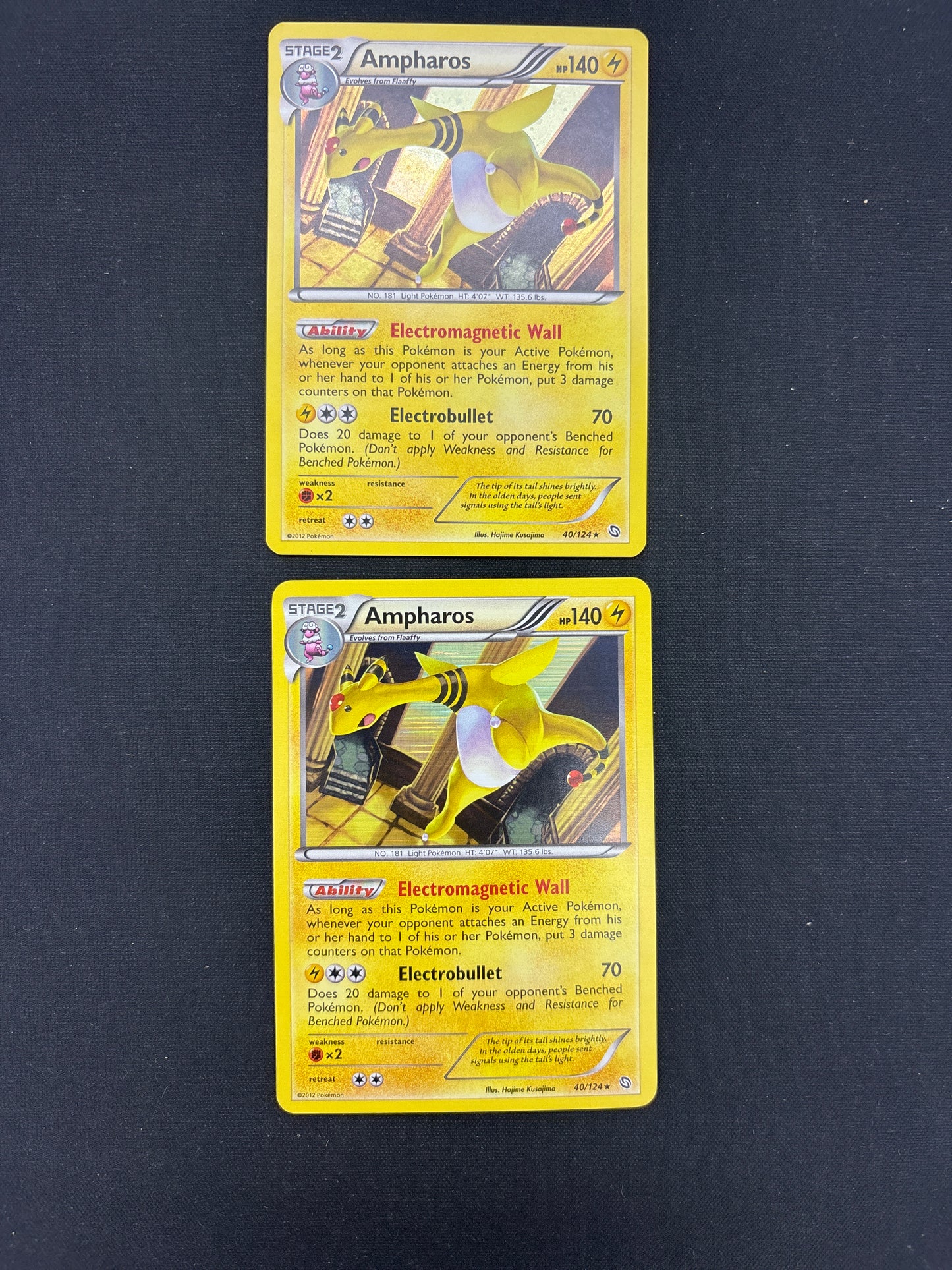 Auction Lot 25: Pokemon Cards Lot of 2 Ampharos Dragons Exalted Holo Condition Vary