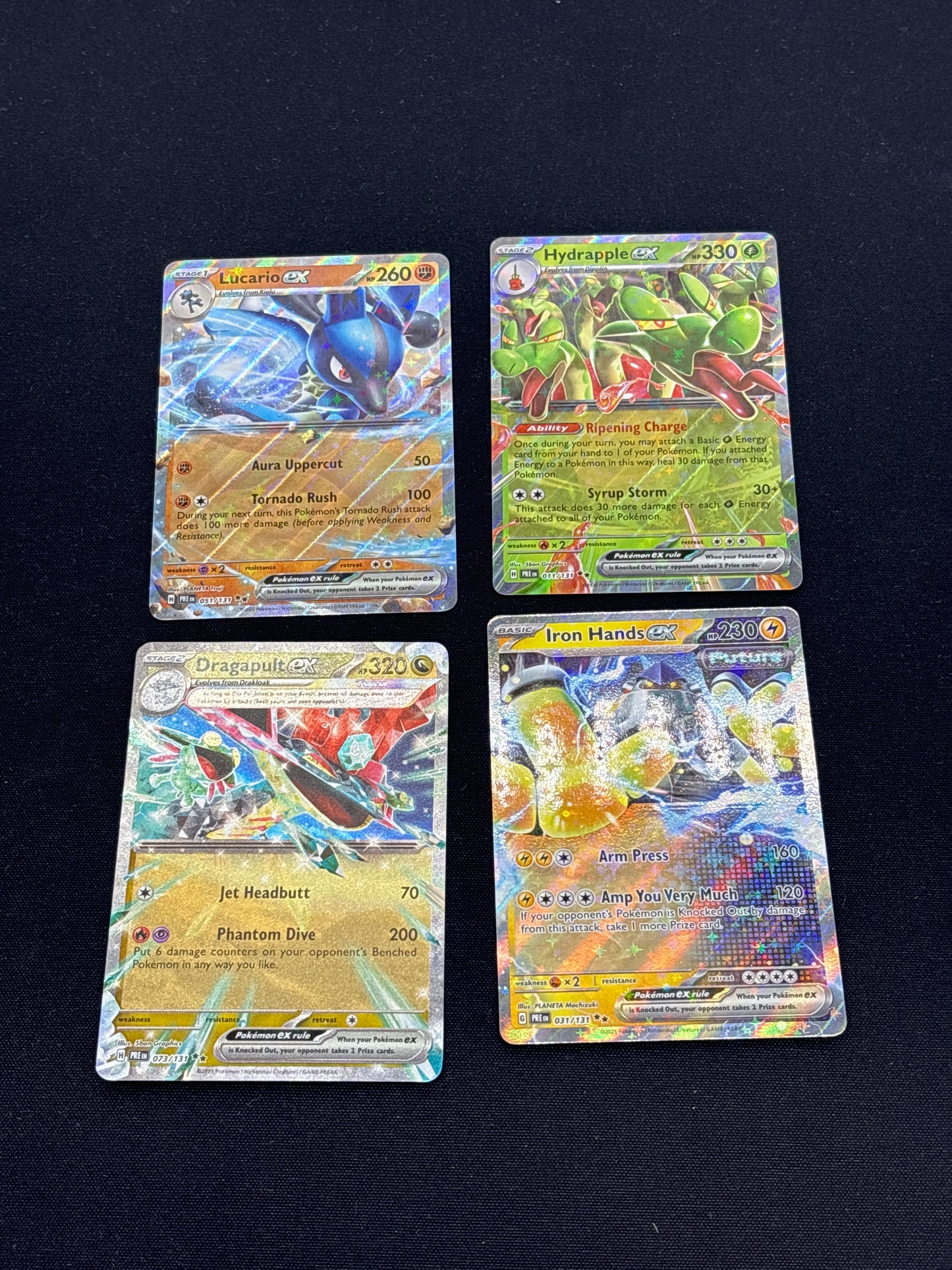 Auction Lot 142: Pokemon Cards Assorted Lot of 4 EX Double Rares Prismatic Evolutions Conditions Vary