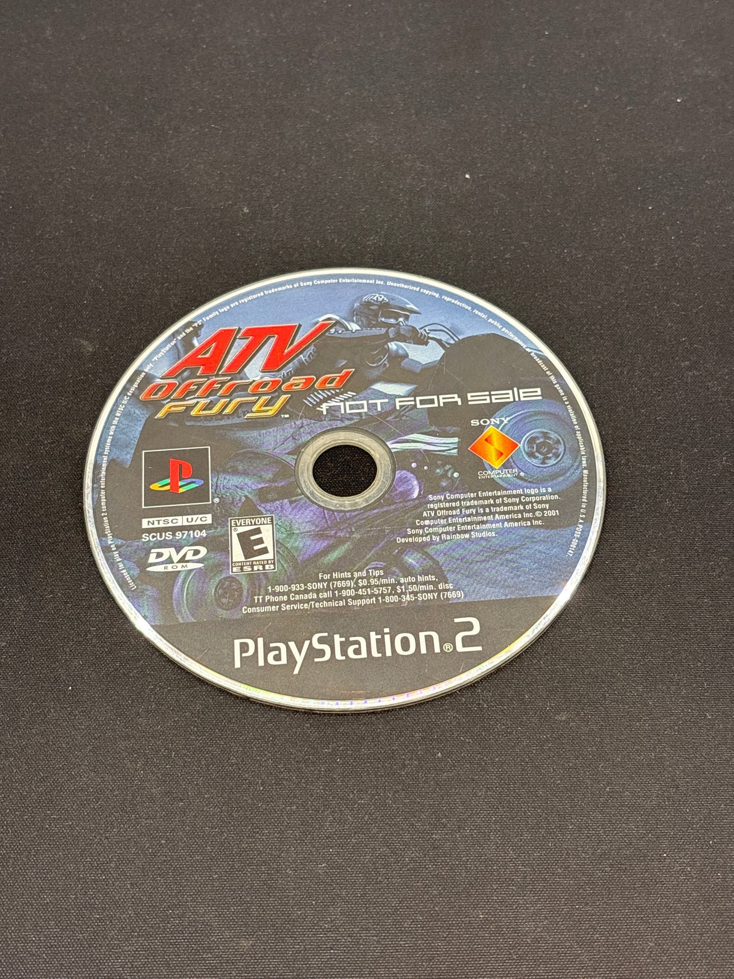 Auction Lot 98: PlayStation 2 Video Game ATV Off Road Fury LOOSE