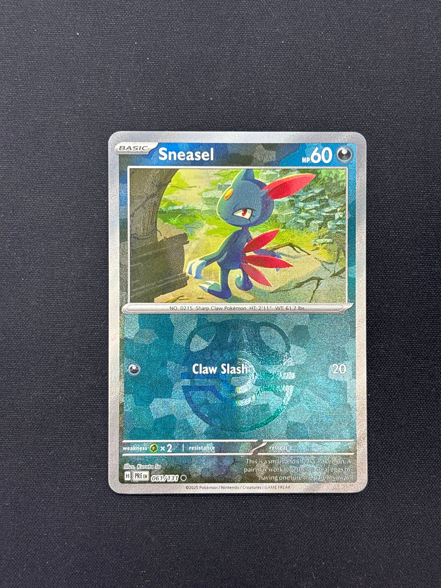 Auction Lot 180: Pokemon Card Sneasel Masterball Prismatic Evolutions Conditions Vary