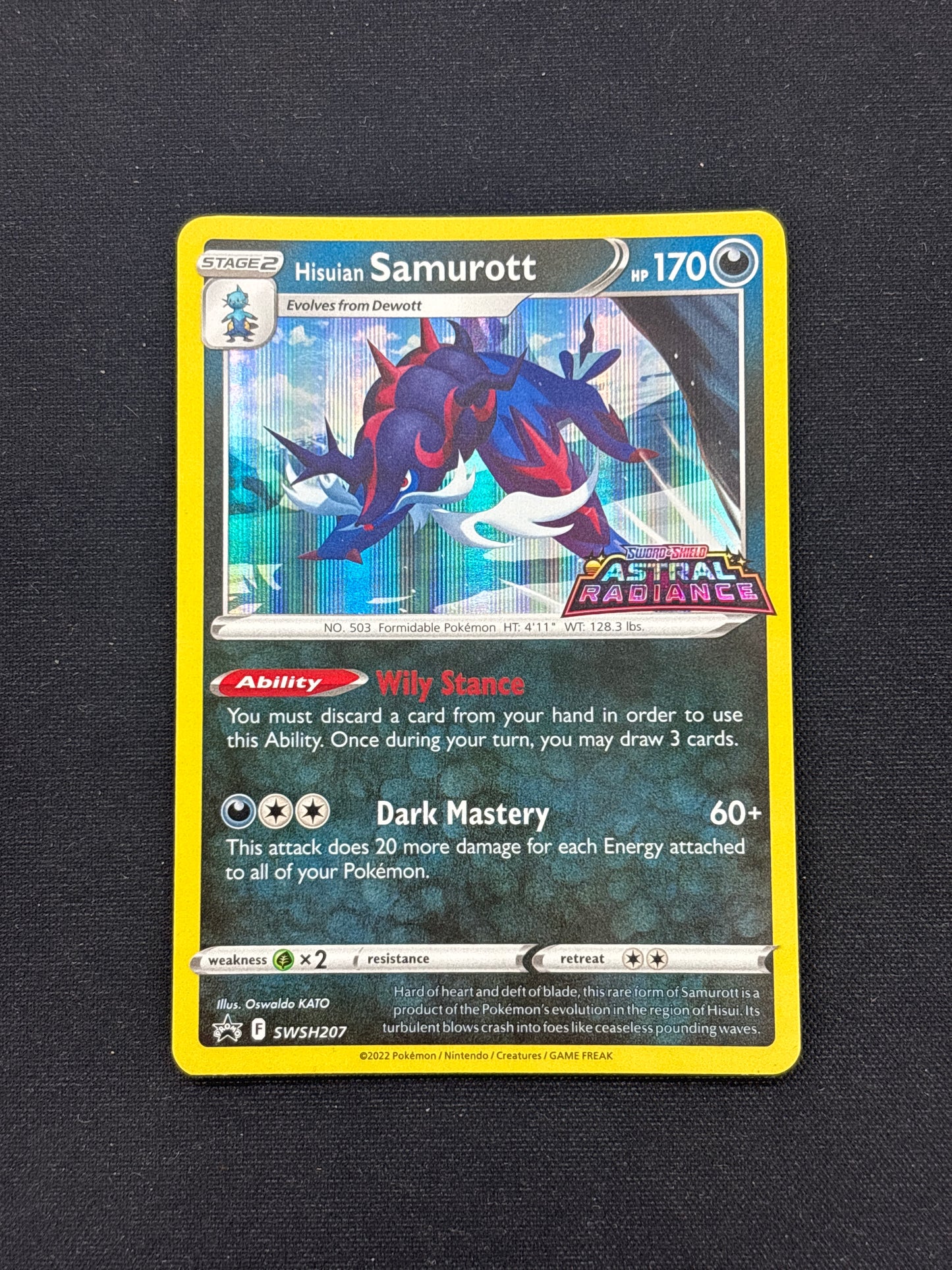 Auction Lot 260: Hisuian Samurott Pokemon Astral Radiance Promo Conditions Vary