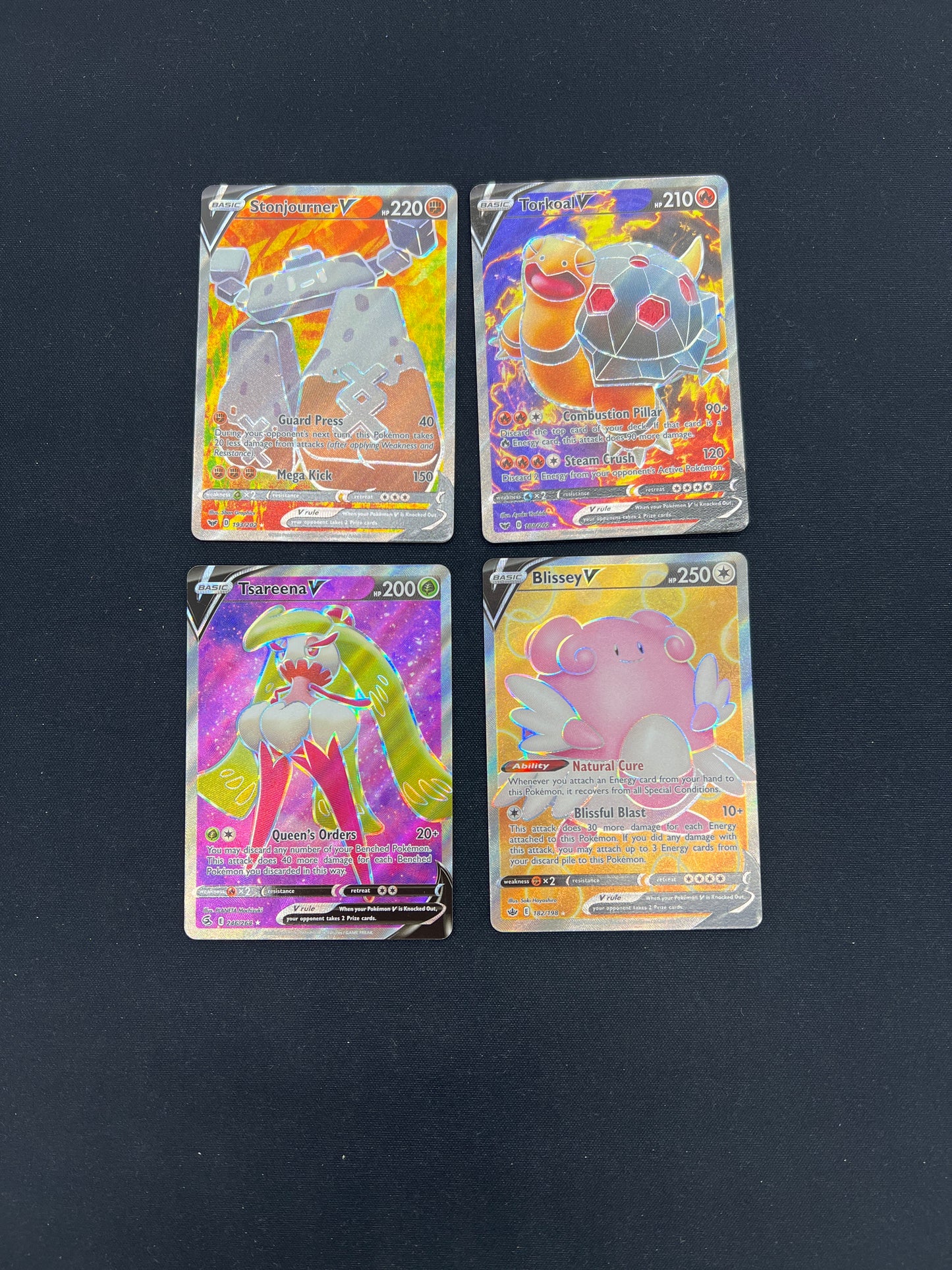 Auction Lot 207: Pokemon Cards Lot of 4 Assorted Full Art V Ultra Rares Conditions Vary