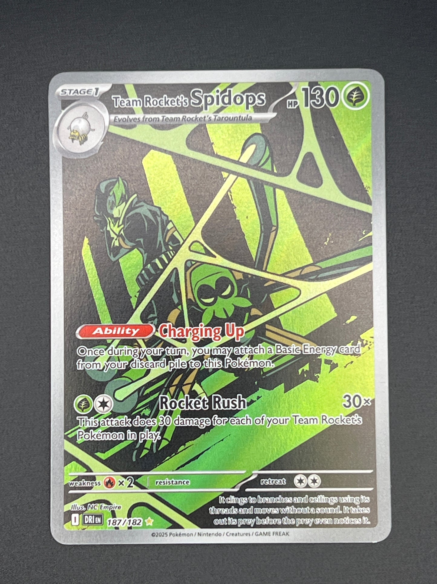 Auction Lot 297: Pokemon Cards Team Rocket's Spidops Illustration Rare Condition Vary