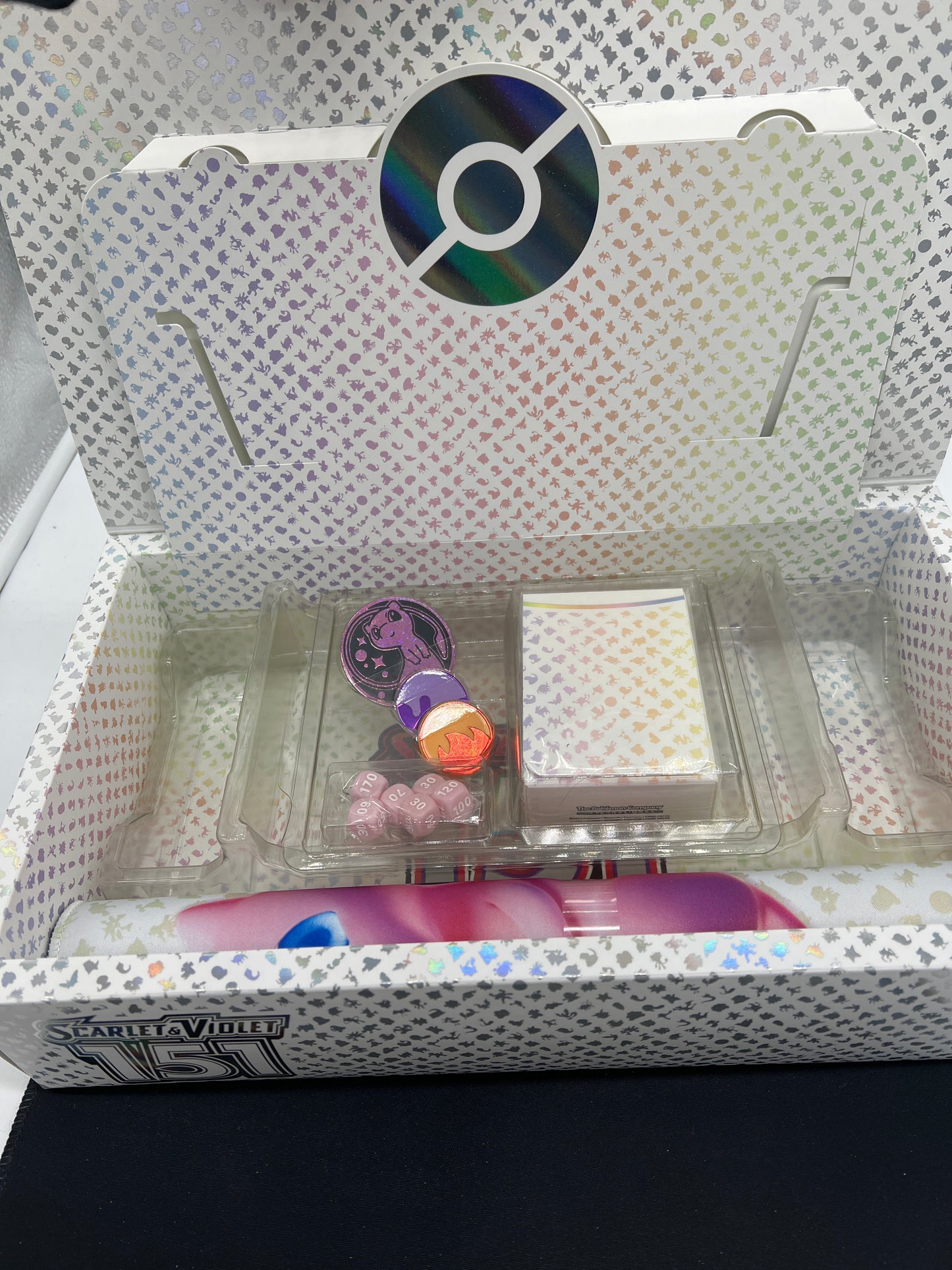 Auction Lot 280: Pokemon SV 151 EMPTY UPC With Playmat & Accessories