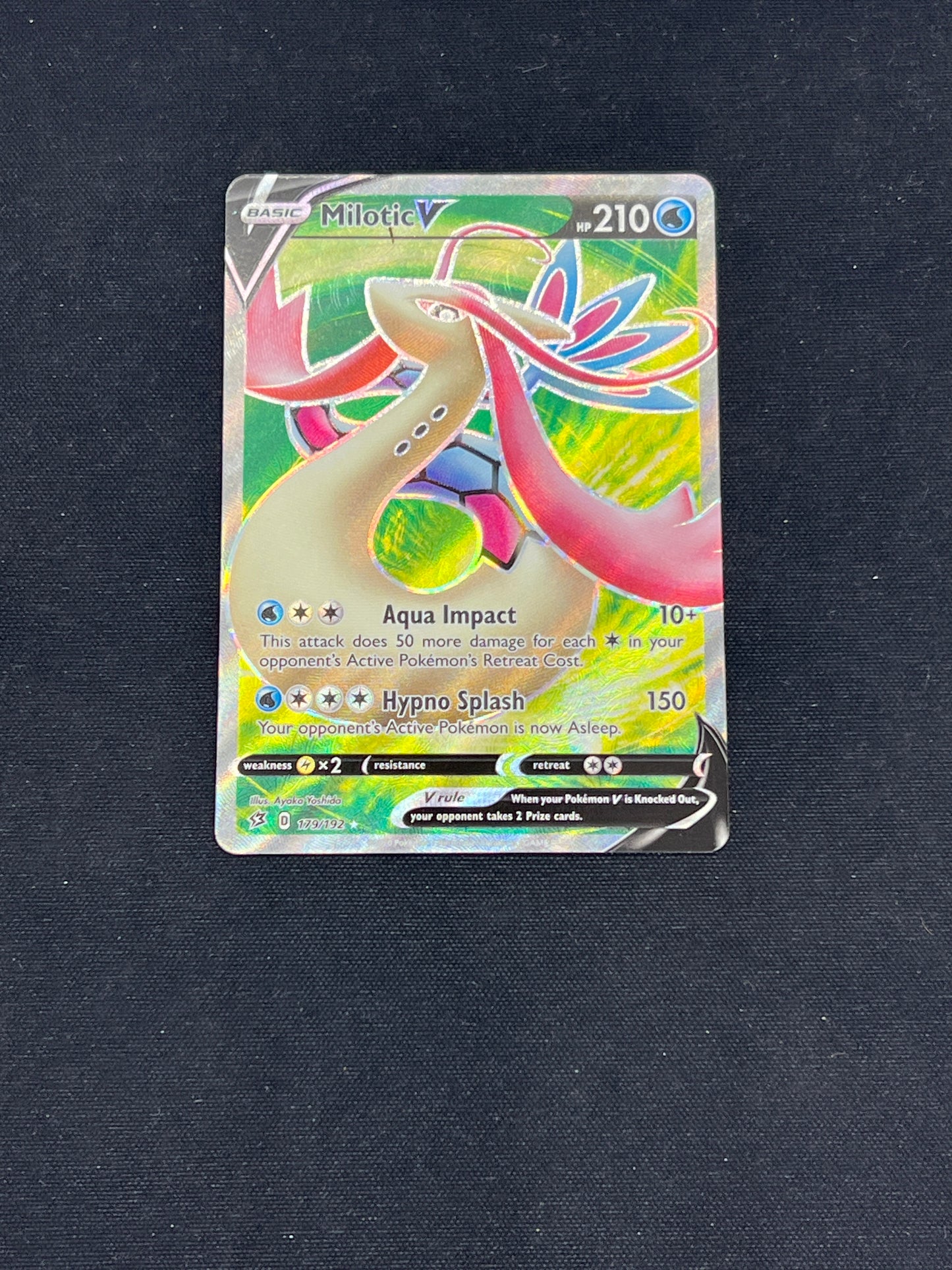 Auction Lot 264: Pokemon Cards Milotic V Full Art Condition Vary