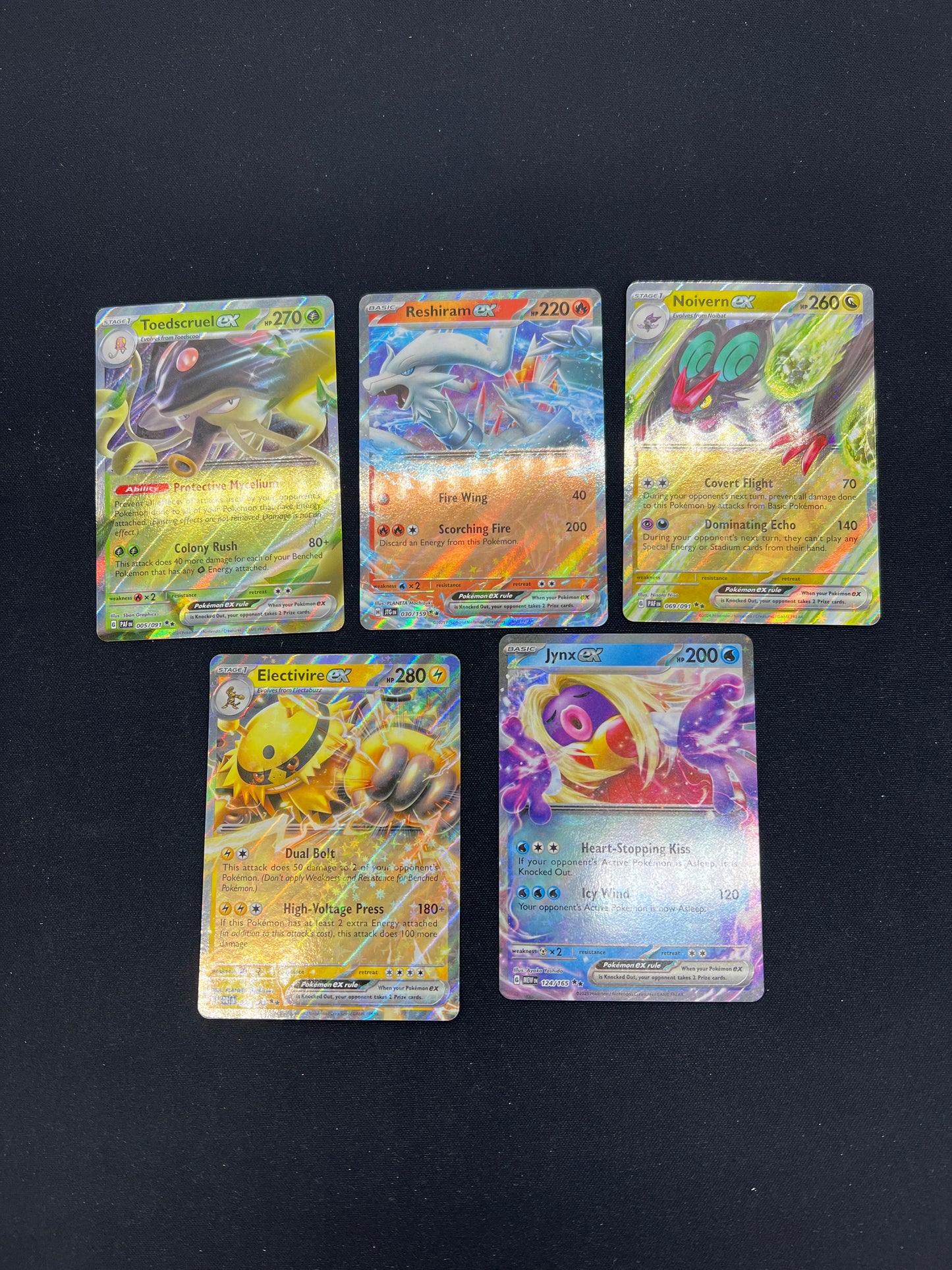 Auction Lot 210: Pokemon Cards Assorted SV EX Lot of 5 Conditions Vary