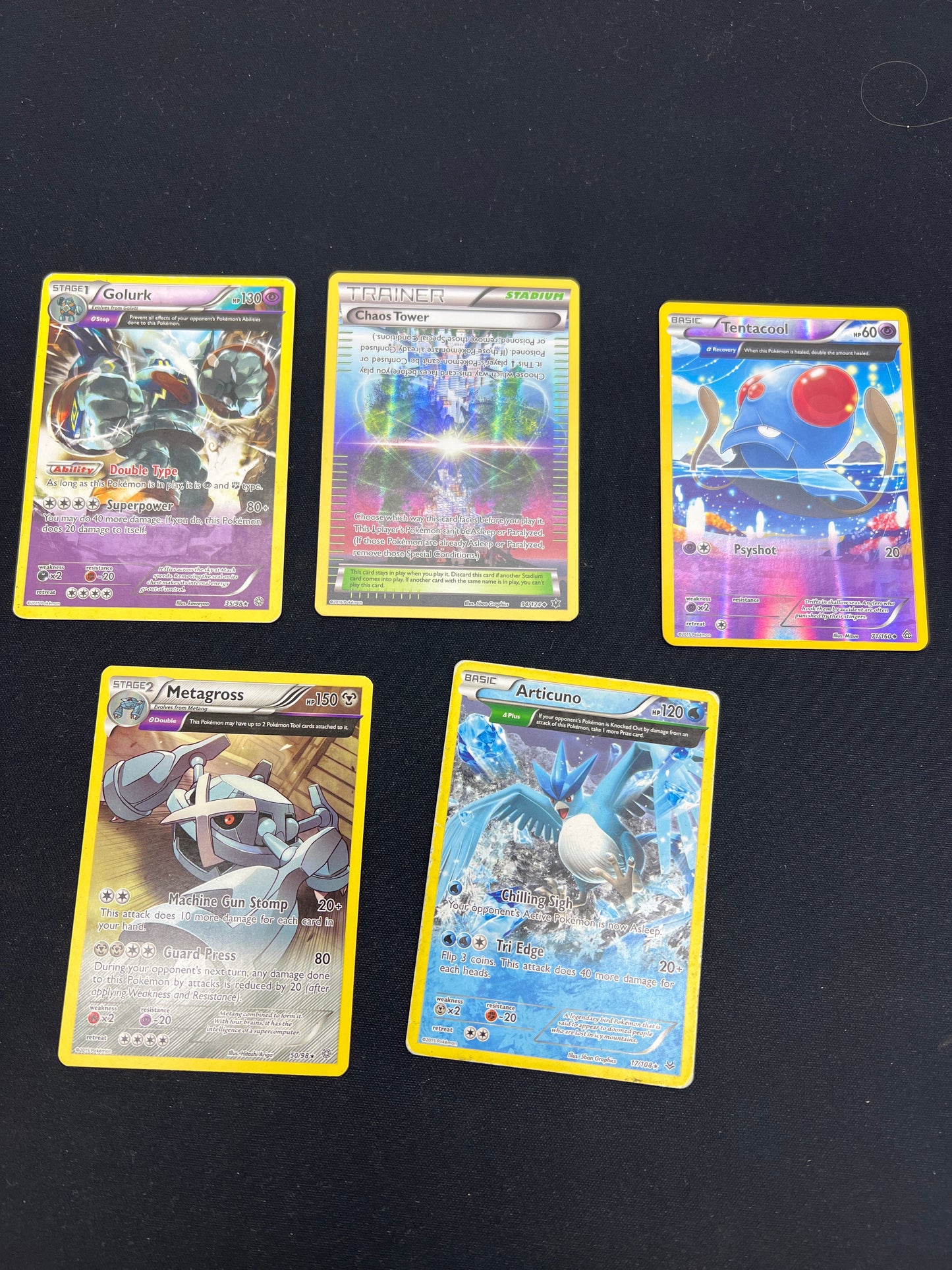 Auction Lot 222: Pokemon Cards Assorted Lot of 5 XY Full Art Uncommons Conditions Vary Lot 2