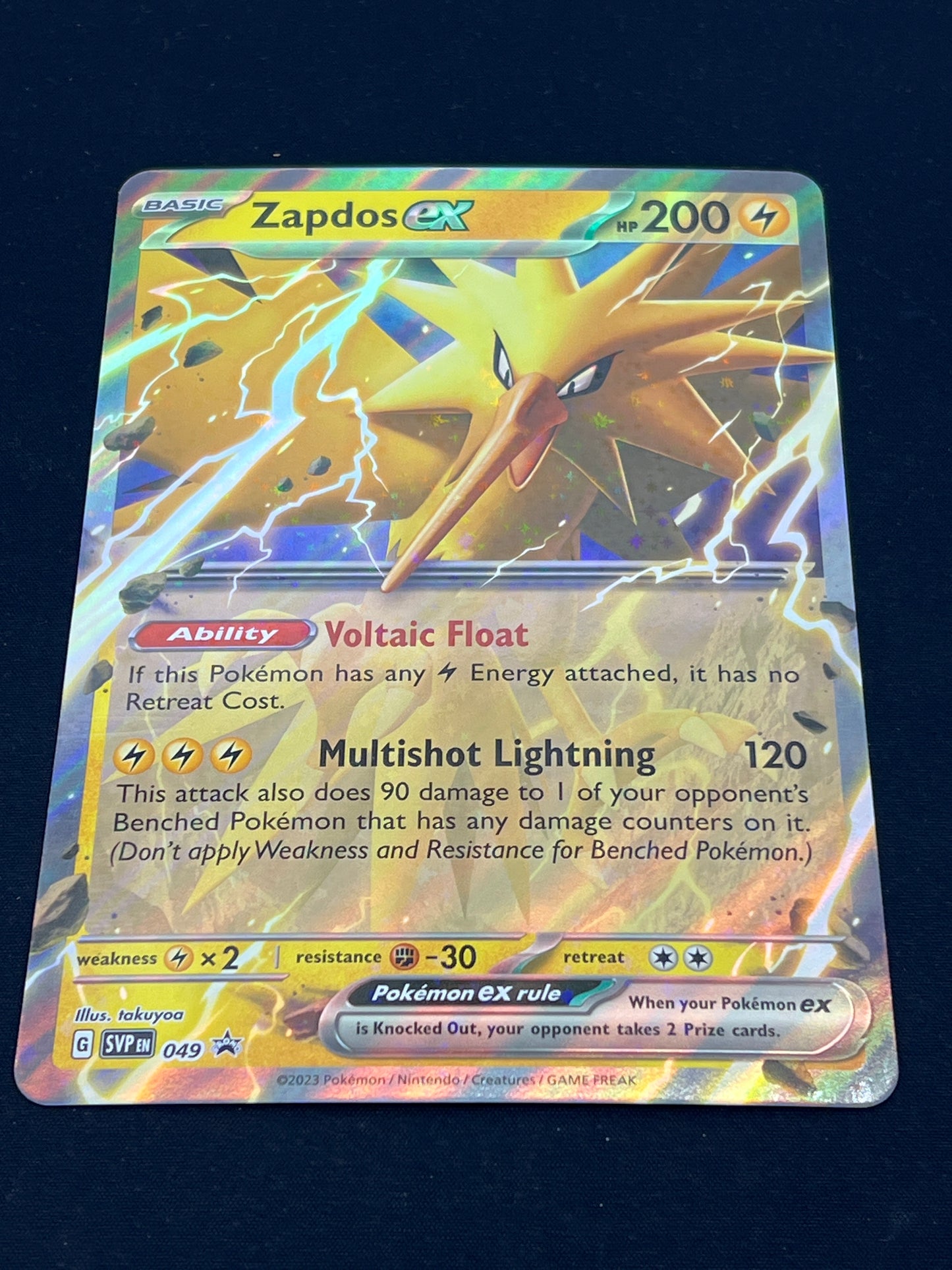 Auction Lot 21: Pokemon Cards JUMBO Zapdos EX SV 151 Promo Condition Vary