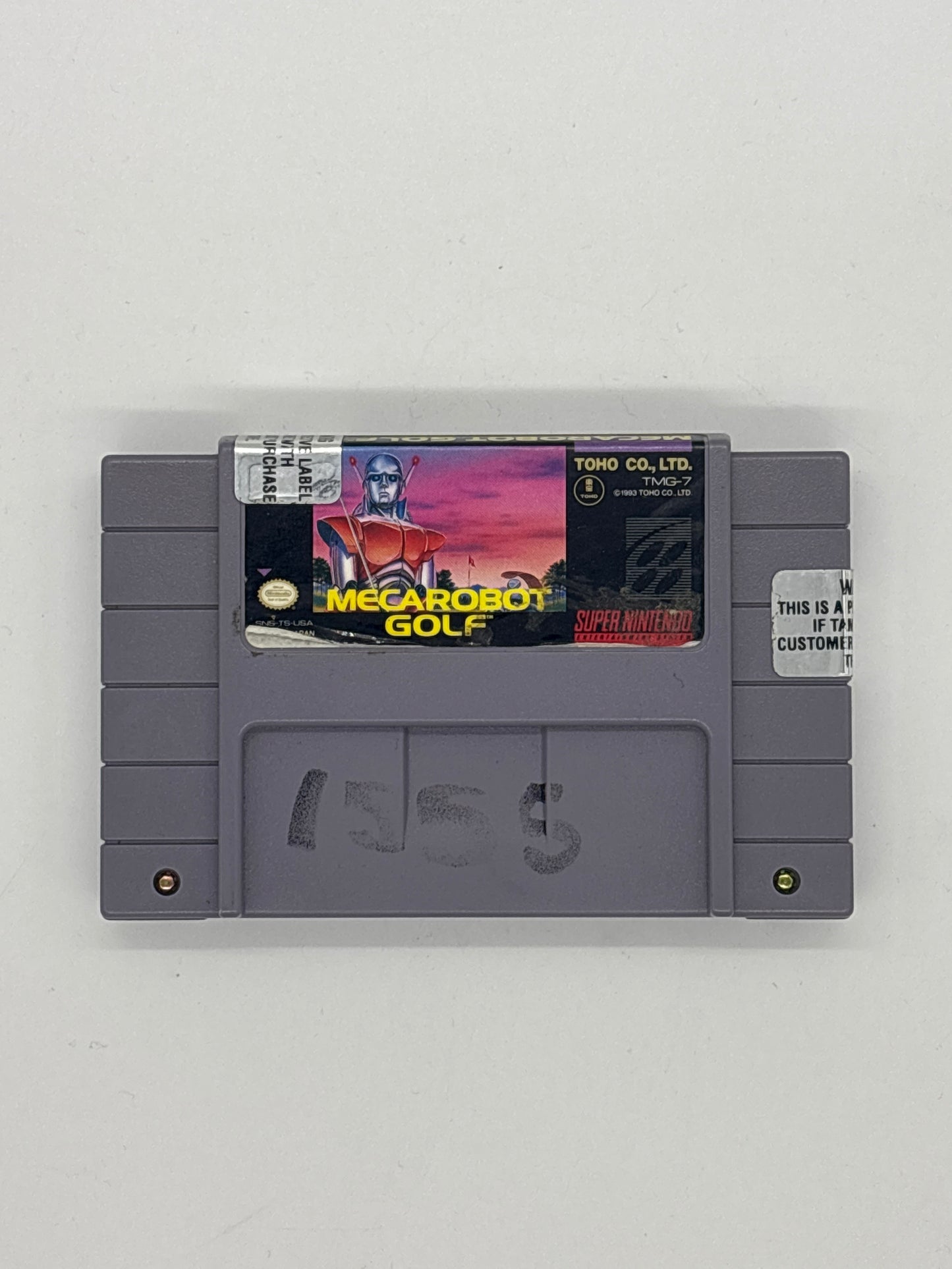 Auction Lot 114: Nintendo SNES Mecharobot Golf Loose Video Game