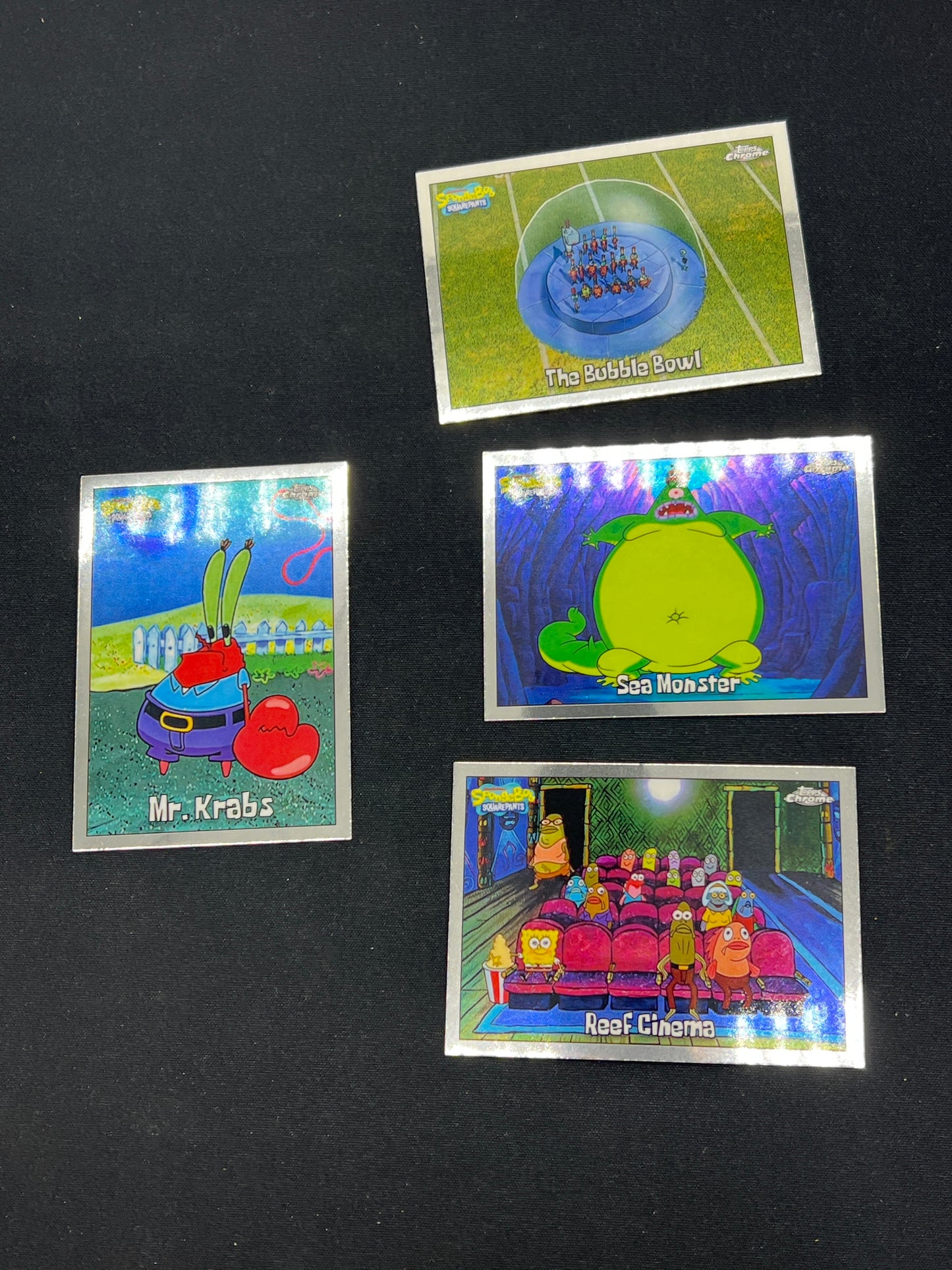 Auction Lot 250: Spongebob Cards Topps Chrome 25th Anniversary 2025 Base Cards Conditions Vary