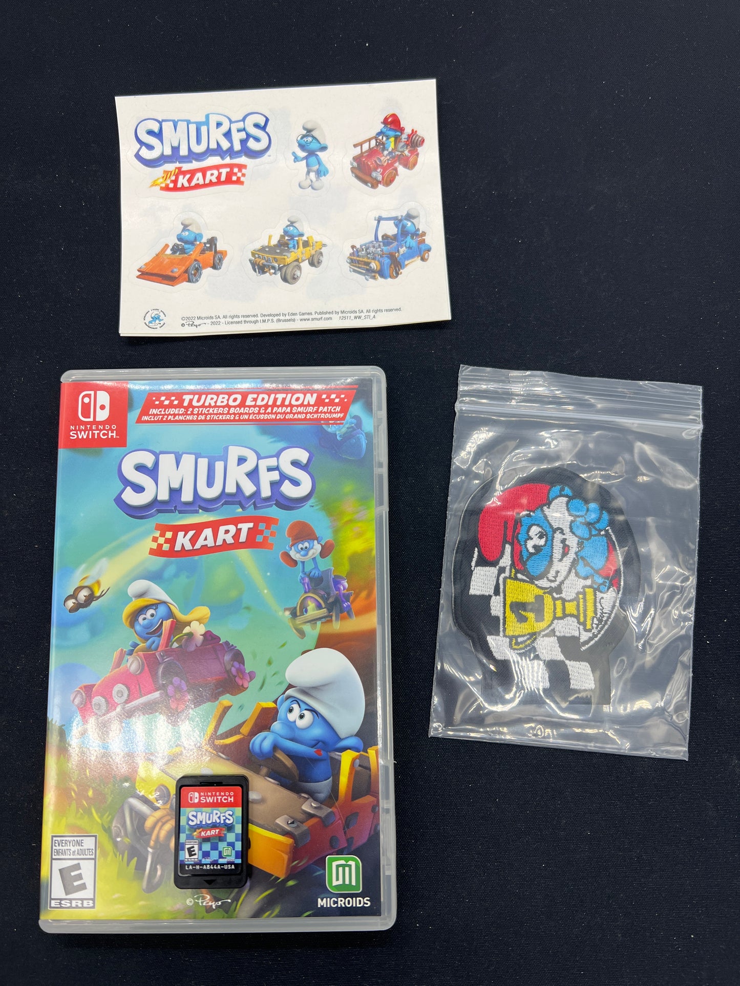Auction Lot 503: Nintendo Switch Smurfs Kart CIB With Accessories
