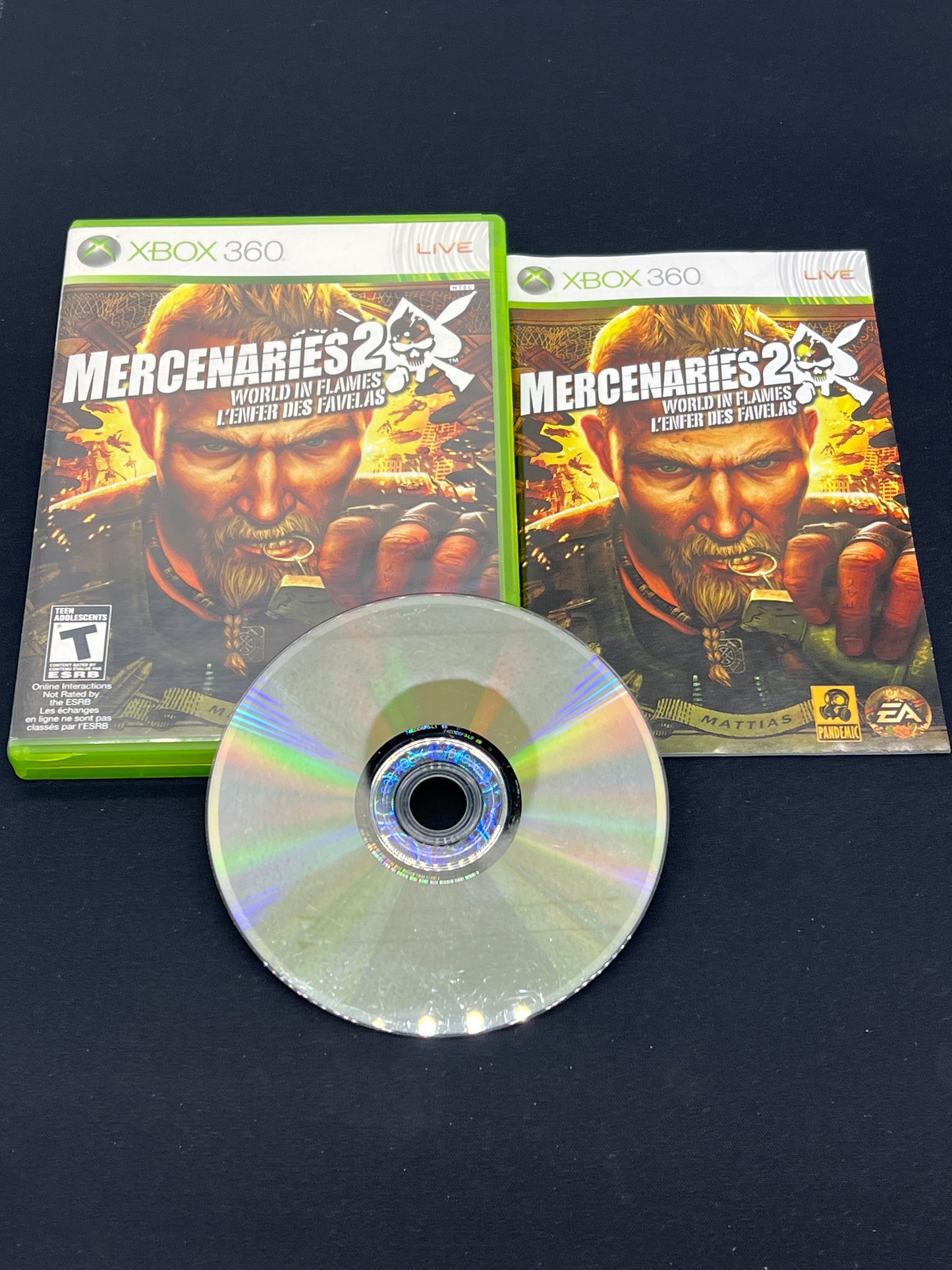 Auction Lot 148: XBOX 360 Video Game Mercenaries 2 World in Flames CIB