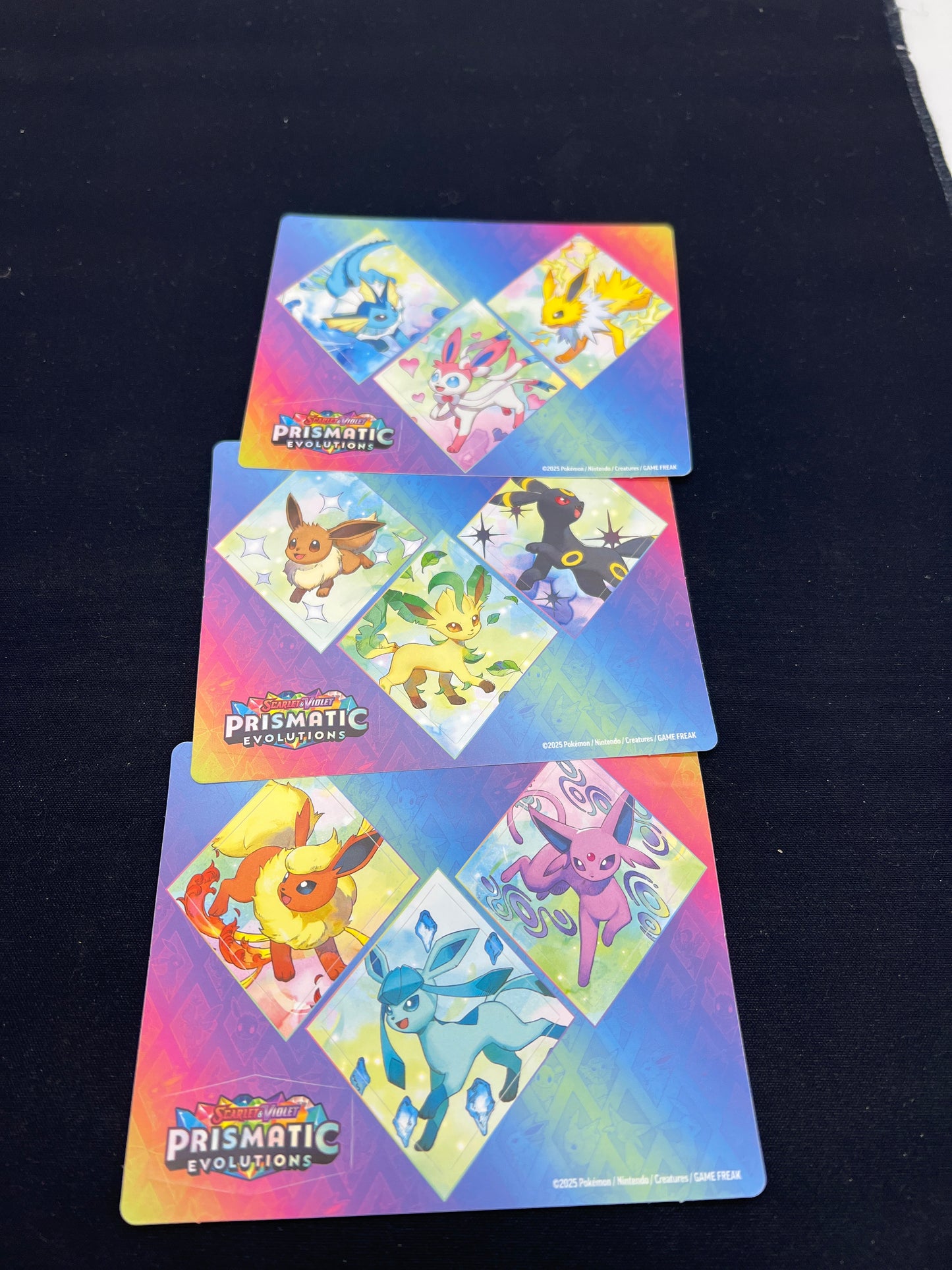 Auction Lot 302: Pokemon Cards Prismatic Evolutions Tech Stickers Lot of 3