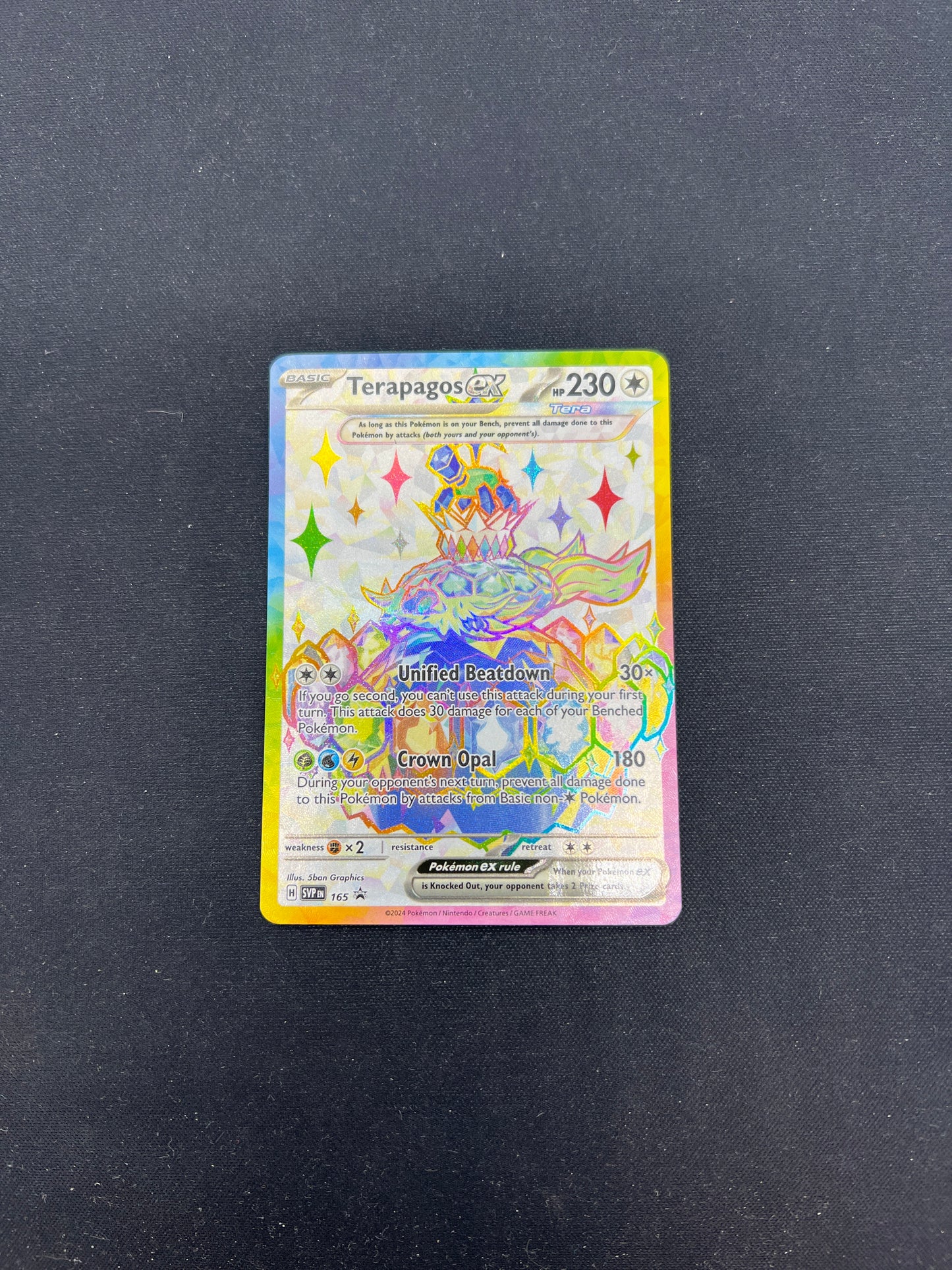 Auction Lot 327: Pokemon Cards Terapagos EX SVP 165 Full Art Condition Vary