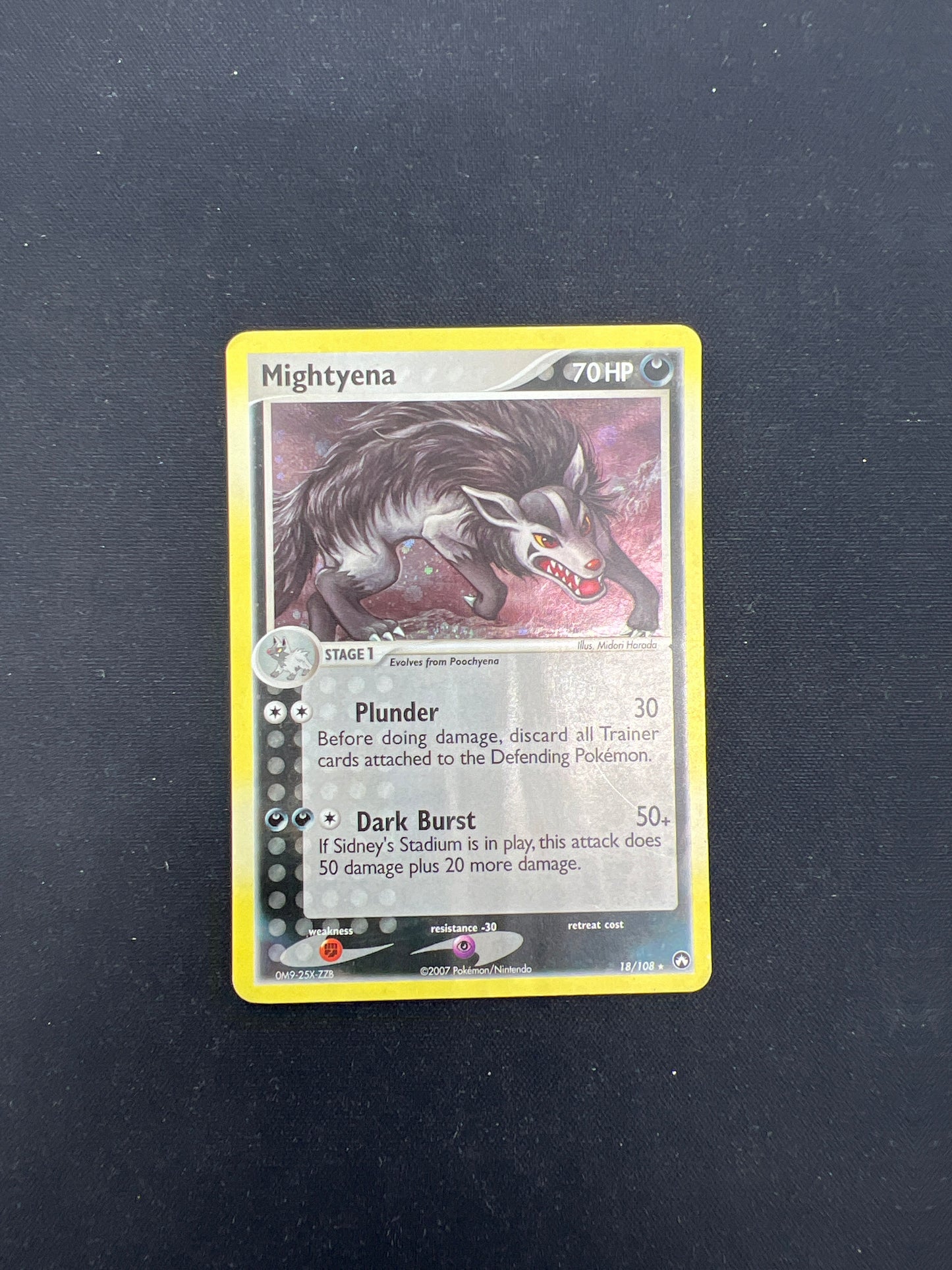 Auction Lot 413: Pokemon Cards Mightyena Holo Power Keepers Condition Vary