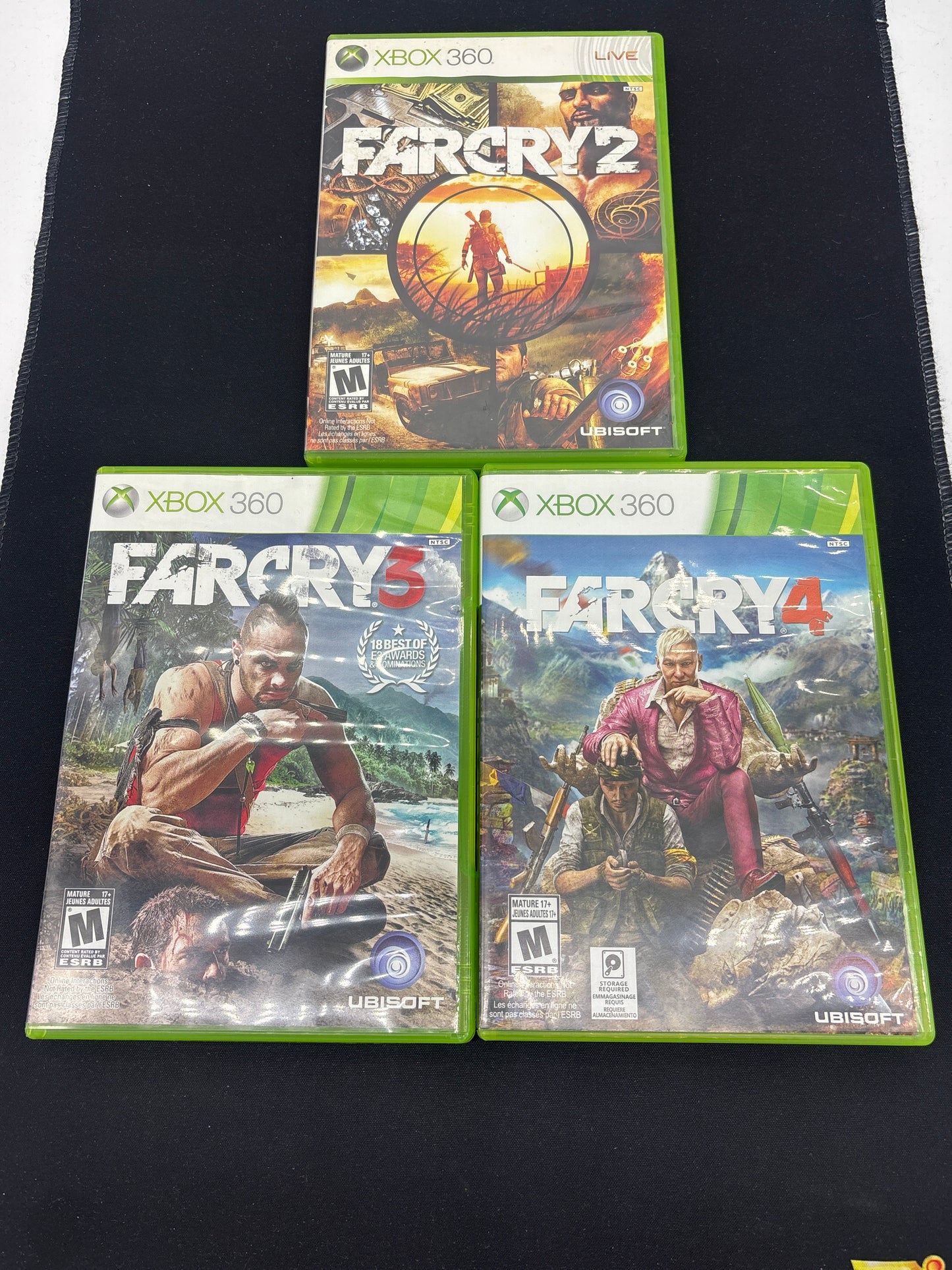 Auction Lot 221: XBOX 360 Video Game Lot of 3 Far Cry 2 3 4 CIB