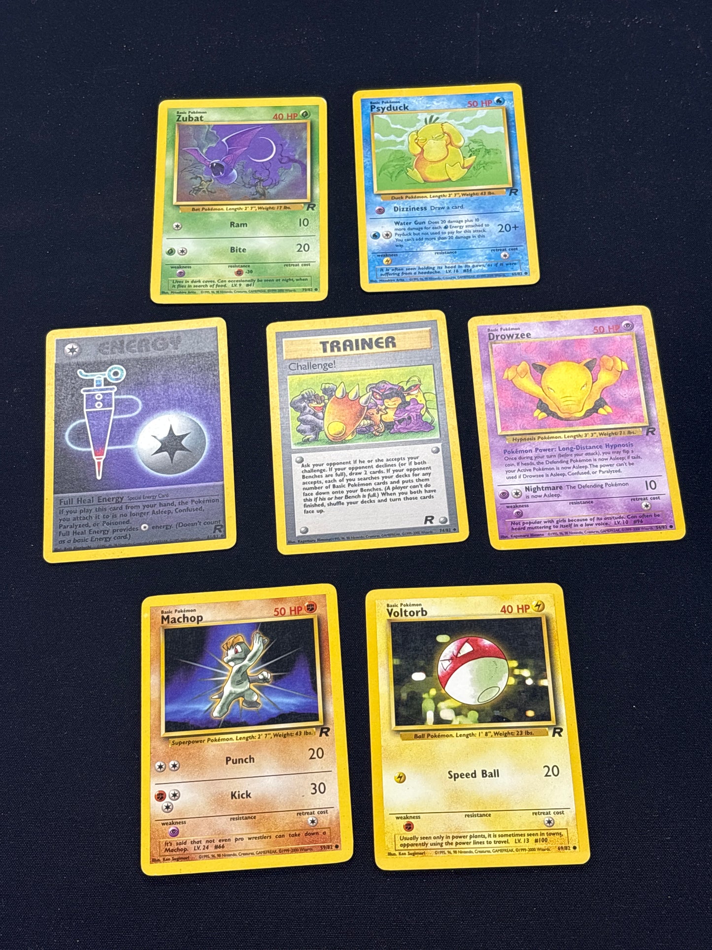 Auction Lot 47: Pokemon 7 Card Lot Rocket Conditions Vary