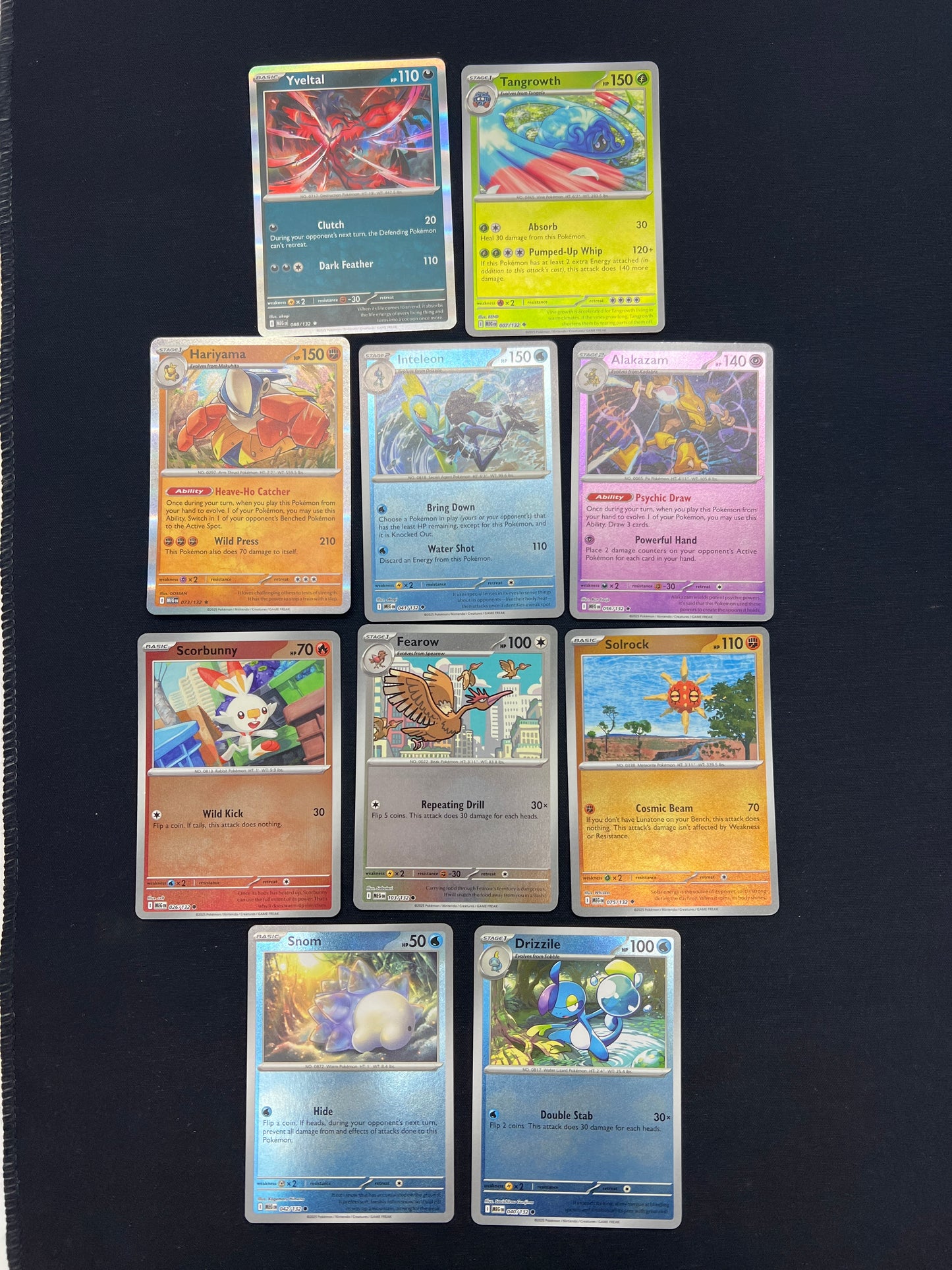 Auction Lot 214: Pokemon Cards Lot of 10 Assorted Reverse Holos Mega Evolutions Conditions Vary