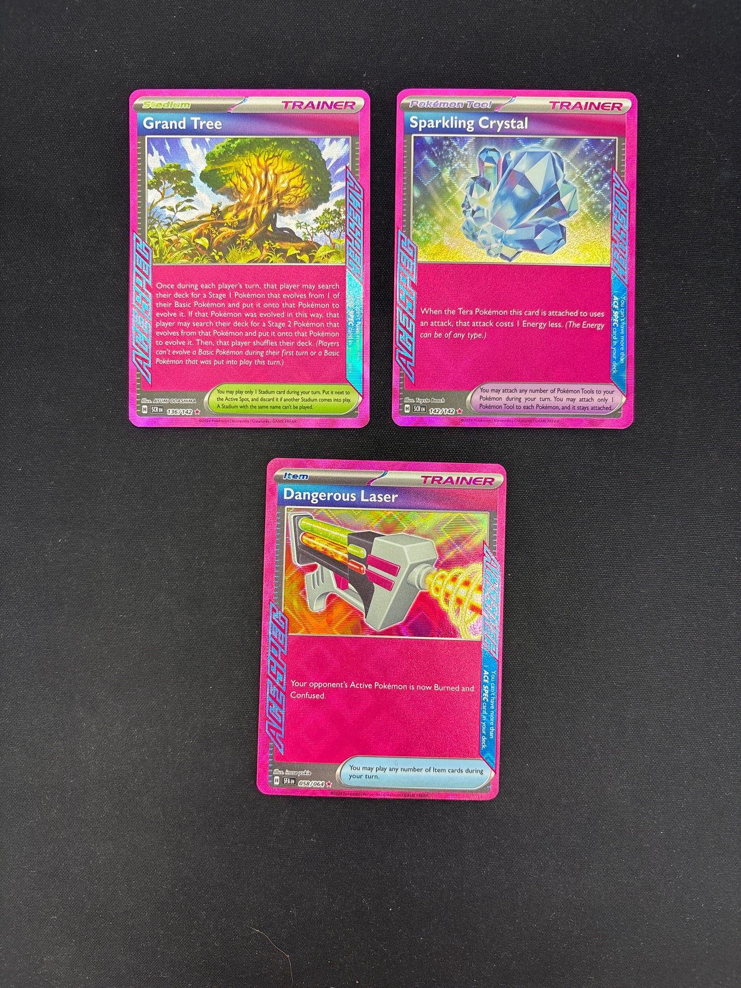 Auction Lot 357: Pokemon Cards Assorted Lot of 3 SV ACE Specs Conditions Vary