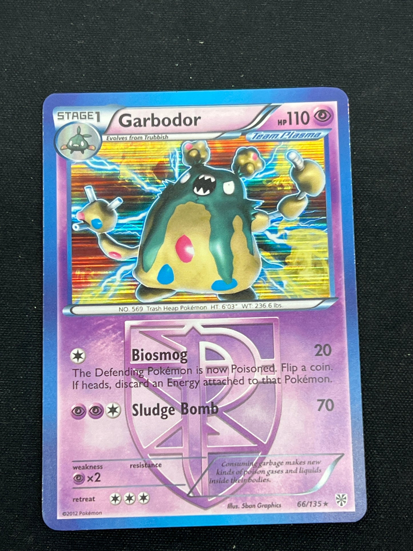 Auction Lot 377: Pokemon Cards Garbodor Holo BW Plasma Storm Conditions Vary