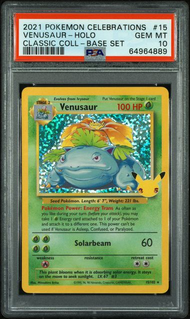 Venusaur Holo Celebrations PSA 10