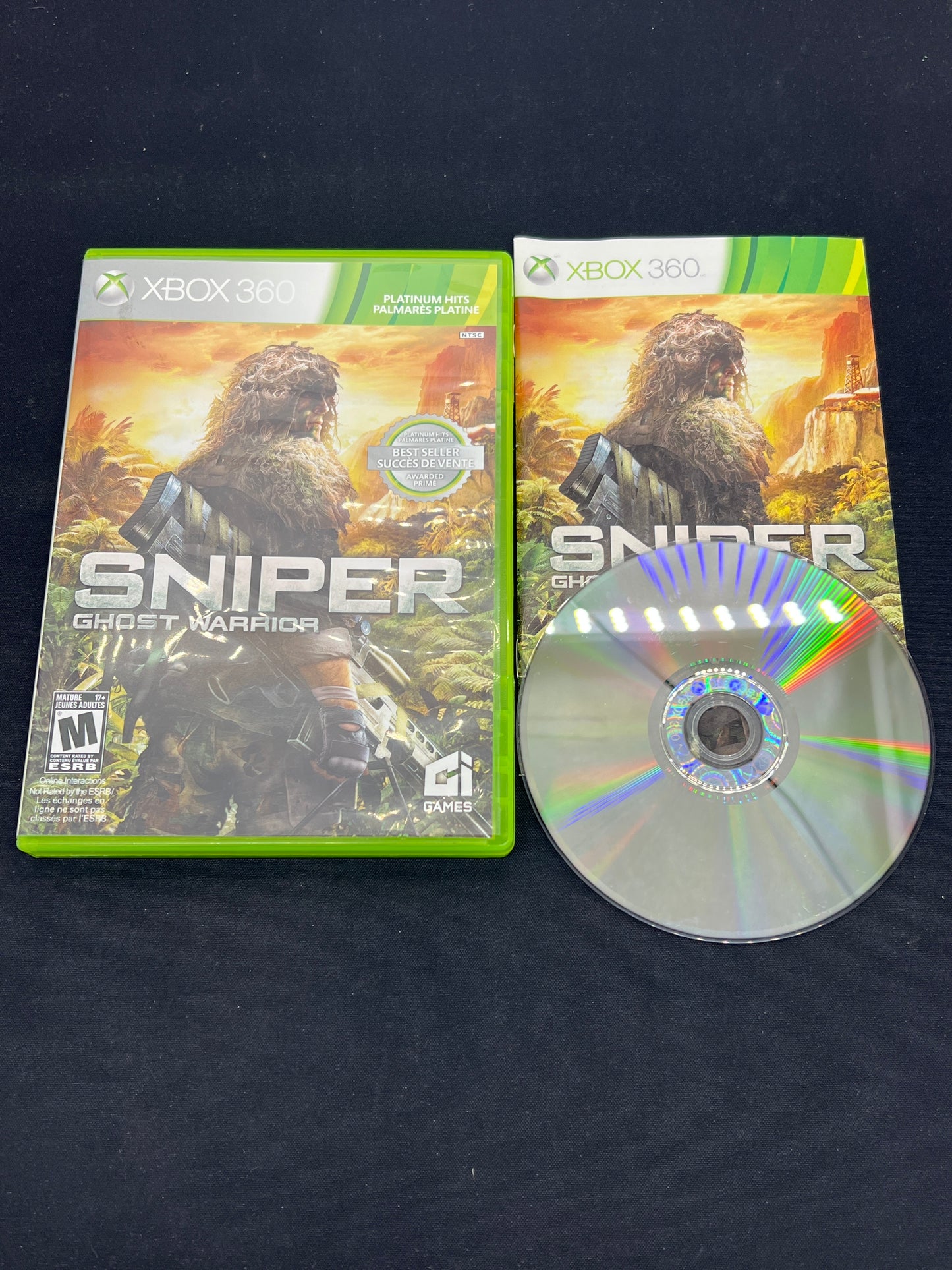 Auction Lot 214: XBOX 360 Video Game Lot of 3 Sniper Elite V2 Sniper Elite III Sniper Ghost Warrior CIB