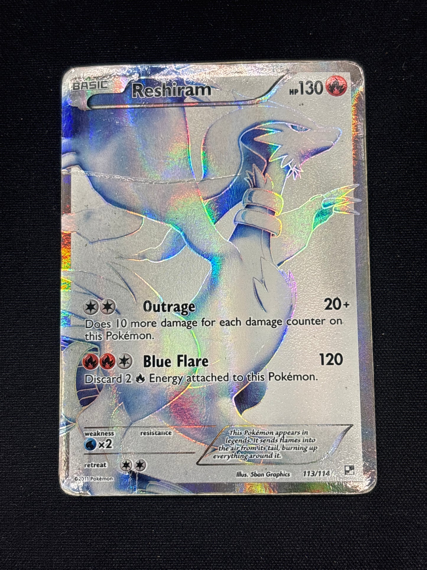 Auction Lot 5: Reshiram Full Art Card Conditions Vary